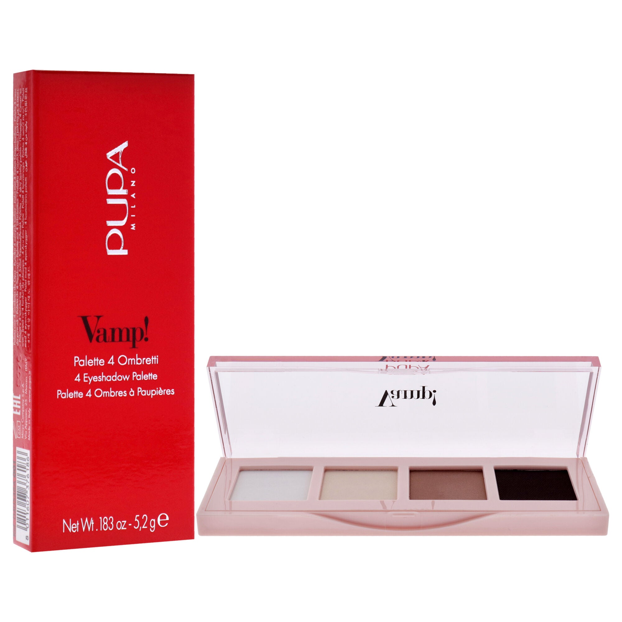 Vamp! 4 Eyeshadow Palette - 001 Natural Matt by Pupa Milano for Women - 0.183 oz Eye Shadow, , alternate image number 5
