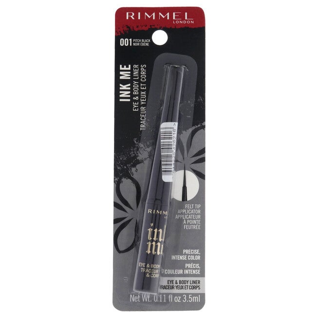Ink Me Eyes and Body - 001 Pitch Black by Rimmel London for Women - 0.11 oz Eyeliner, NA, hi-res image number null