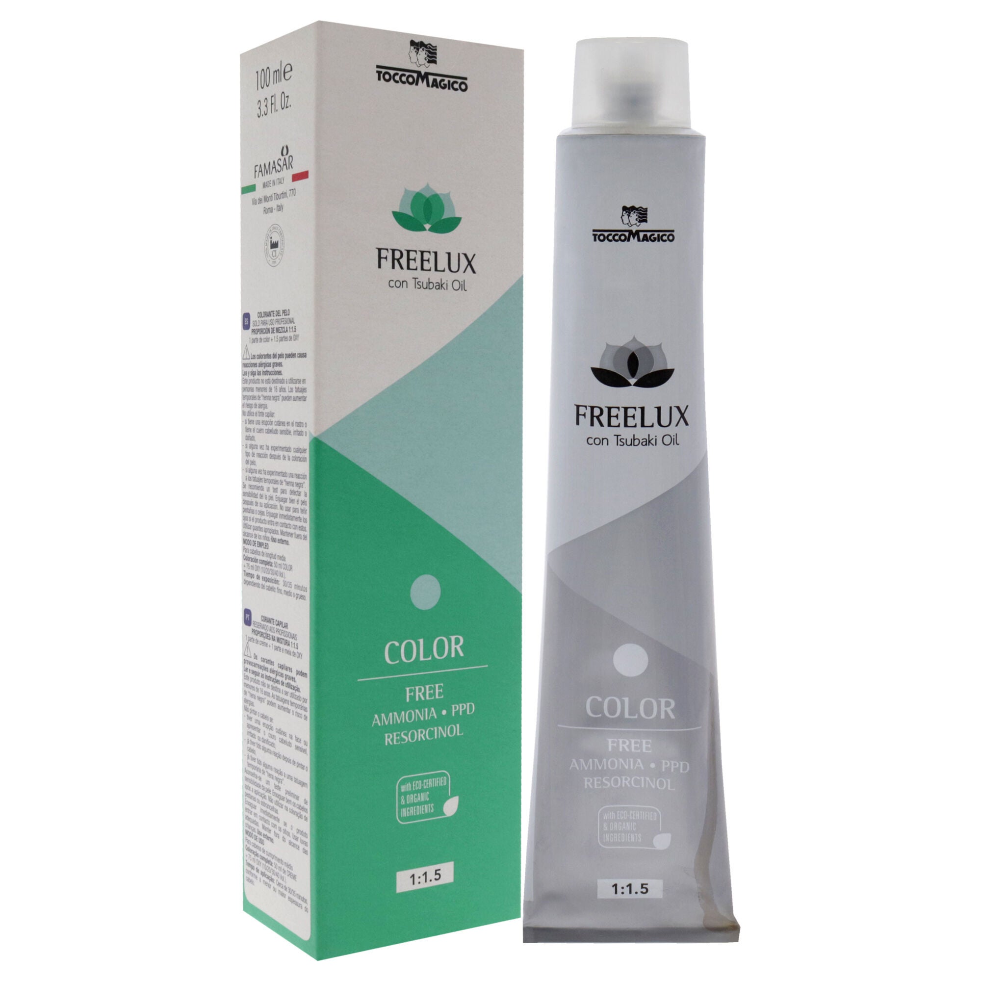 Freelux Permanet Hair Color - 5 Light Chestnut by Tocco Magico for Unisex - 3.38 oz Hair Color, See Description, alternate image number 1