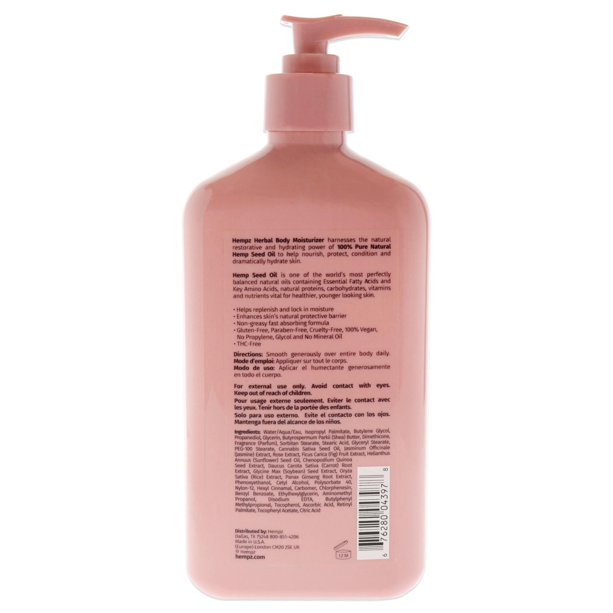 Sweet Jasmine and Rose Collagen Infused Herbal Body Moisturizer by Hempz for Unisex - 17 oz Moisturizer, See Description, alternate image number 1