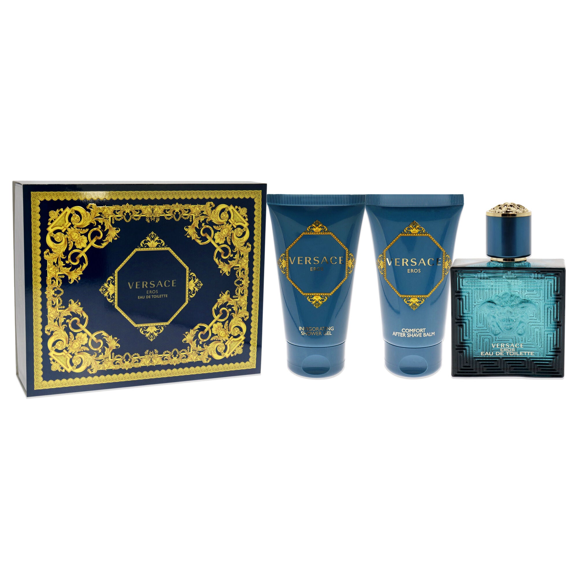 Versace Eros by Versace for Men - 3 Pc Gift Set 1.7 oz EDT Spray, 1.7 oz Comfort After Shave Balm, 1.7 oz Invigorating Shower Gel, , alternate image number 5