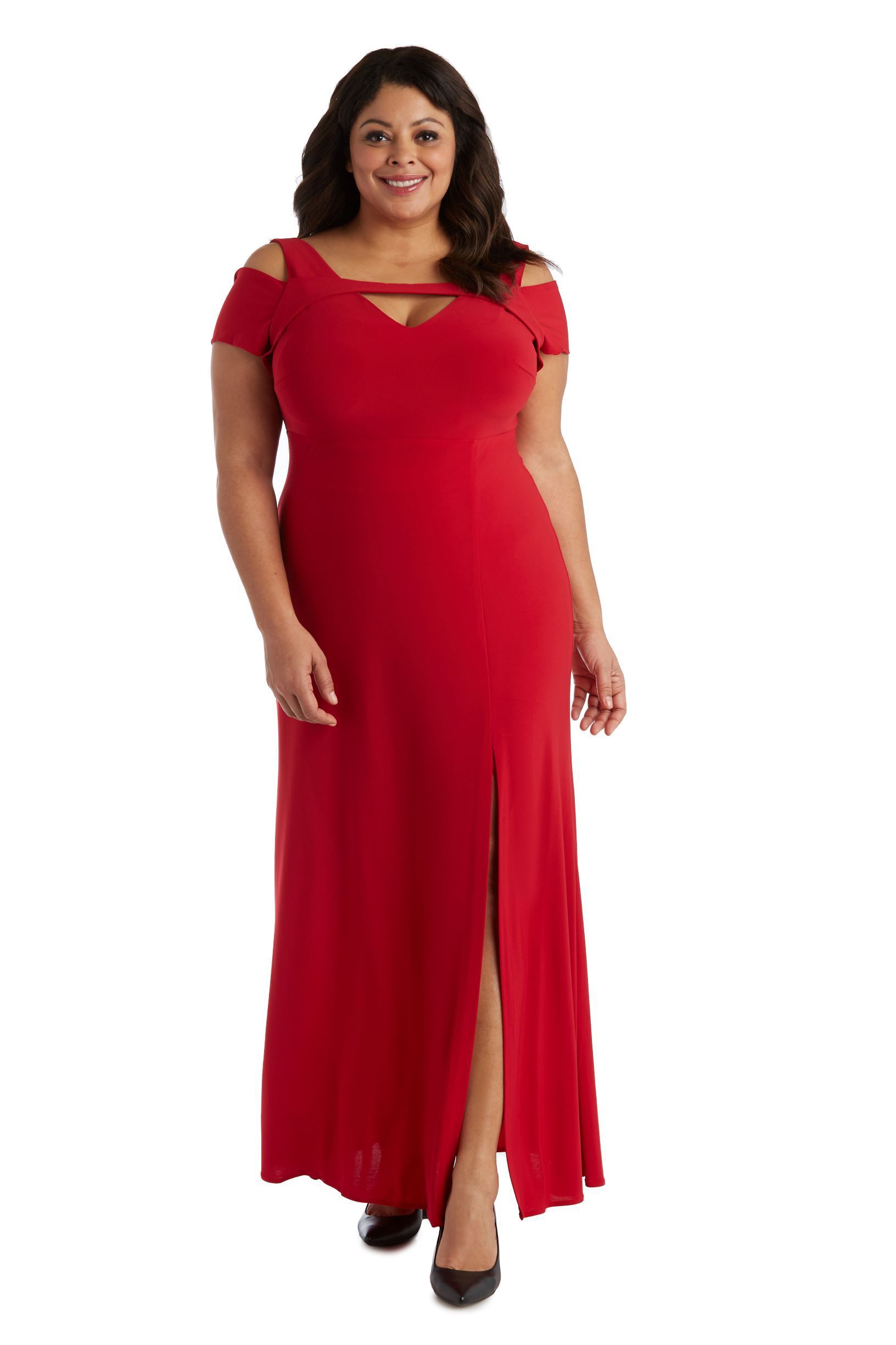 Nightway Cold Shoulder Keyhole Gown Woman Within