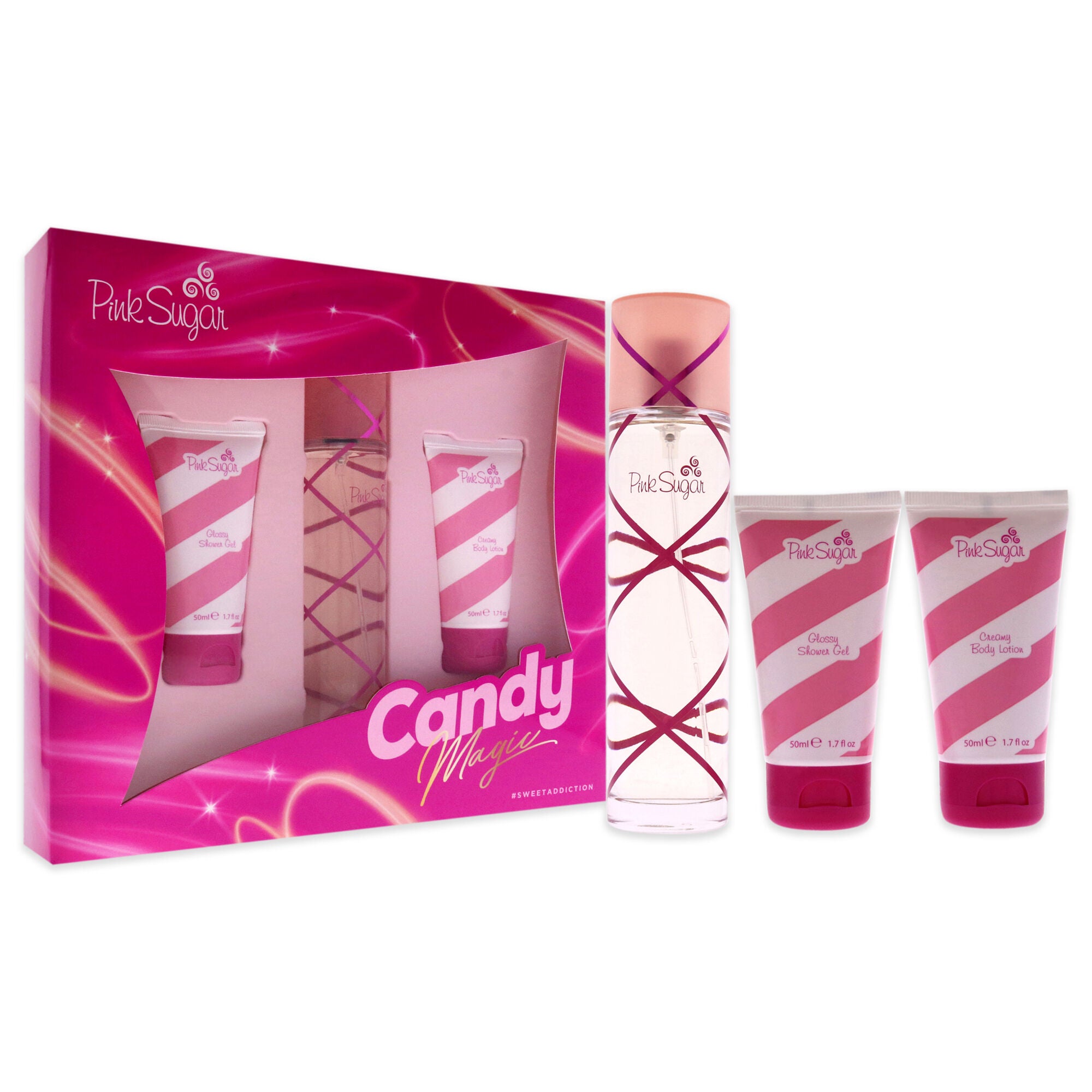 Pink Sugar Candy Magic by Aquolina for Women - 3 Pc Gift Set 3.4oz EDT Spray, 1.7oz Glossy Shower Gel, 1.7oz Creamy Body Lotion, , alternate image number 7