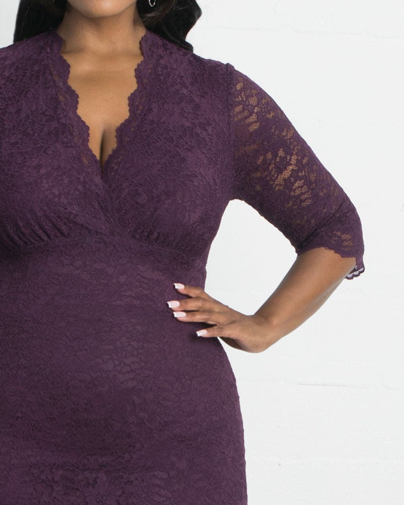 Scalloped Boudoir Lace Dress, , alternate image number 3