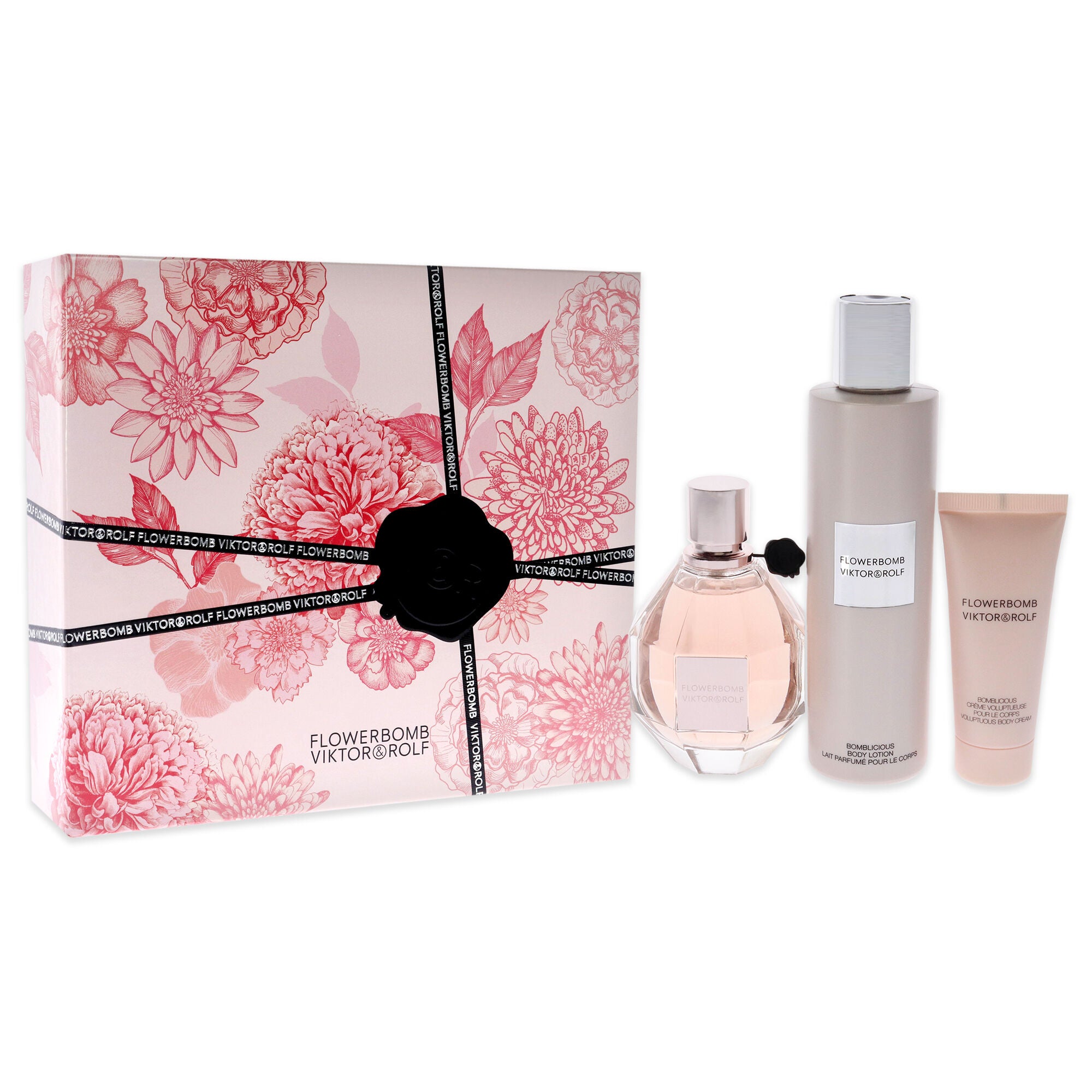 Flowerbomb by Viktor and Rolf for Women - 3 Pc Gift Set 3.4oz EDP Spray, 6.7oz Bomblicious Body Lotion, 1.36oz Bomblicious Body Cream, , alternate image number 6