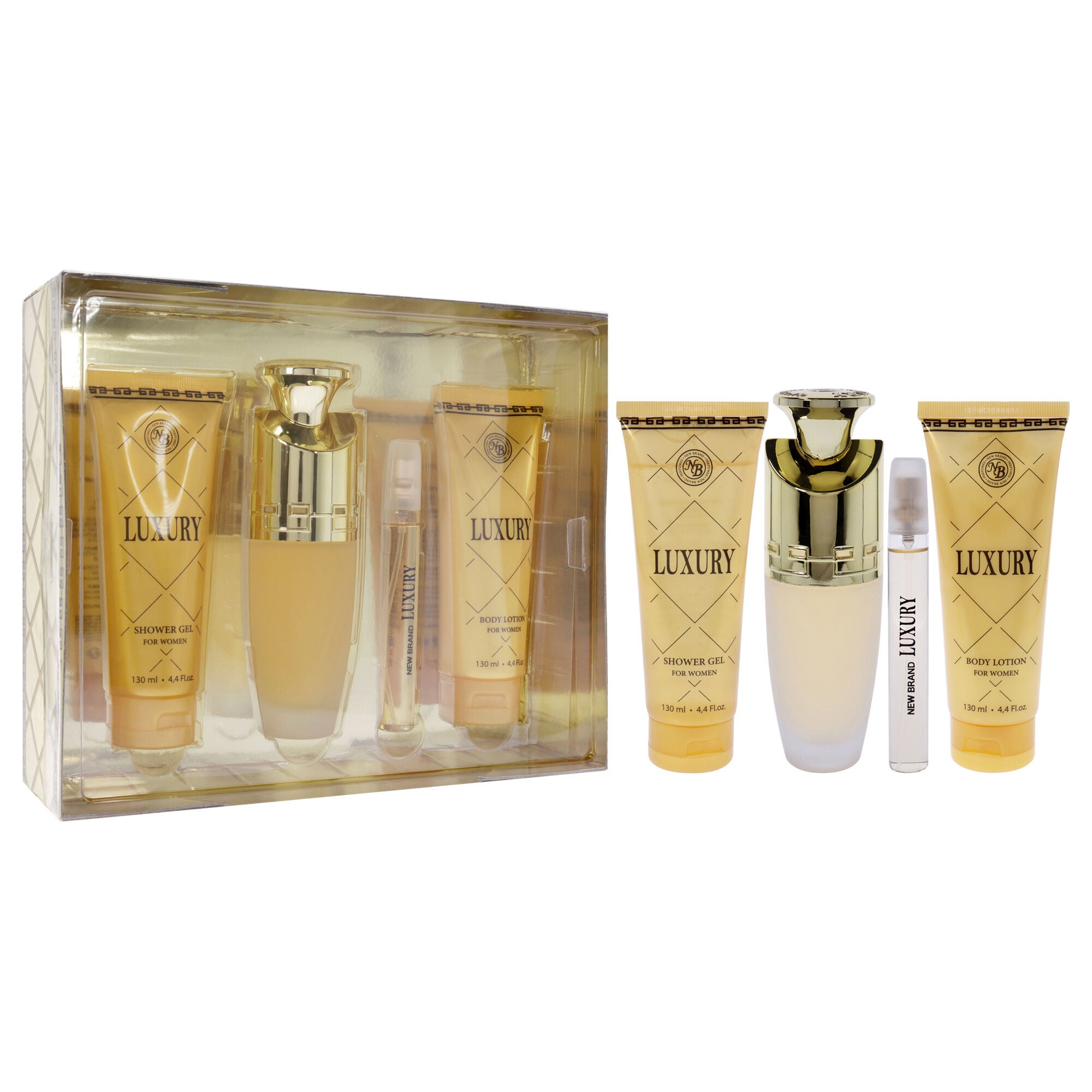 Luxury by New Brand for Women - 4 Pc Gift Set 3.3oz EDP Spray, 4.4oz Shower Gel, 4.4oz Body Lotion, 0.5oz EDP Spray, See Description, alternate image number 2