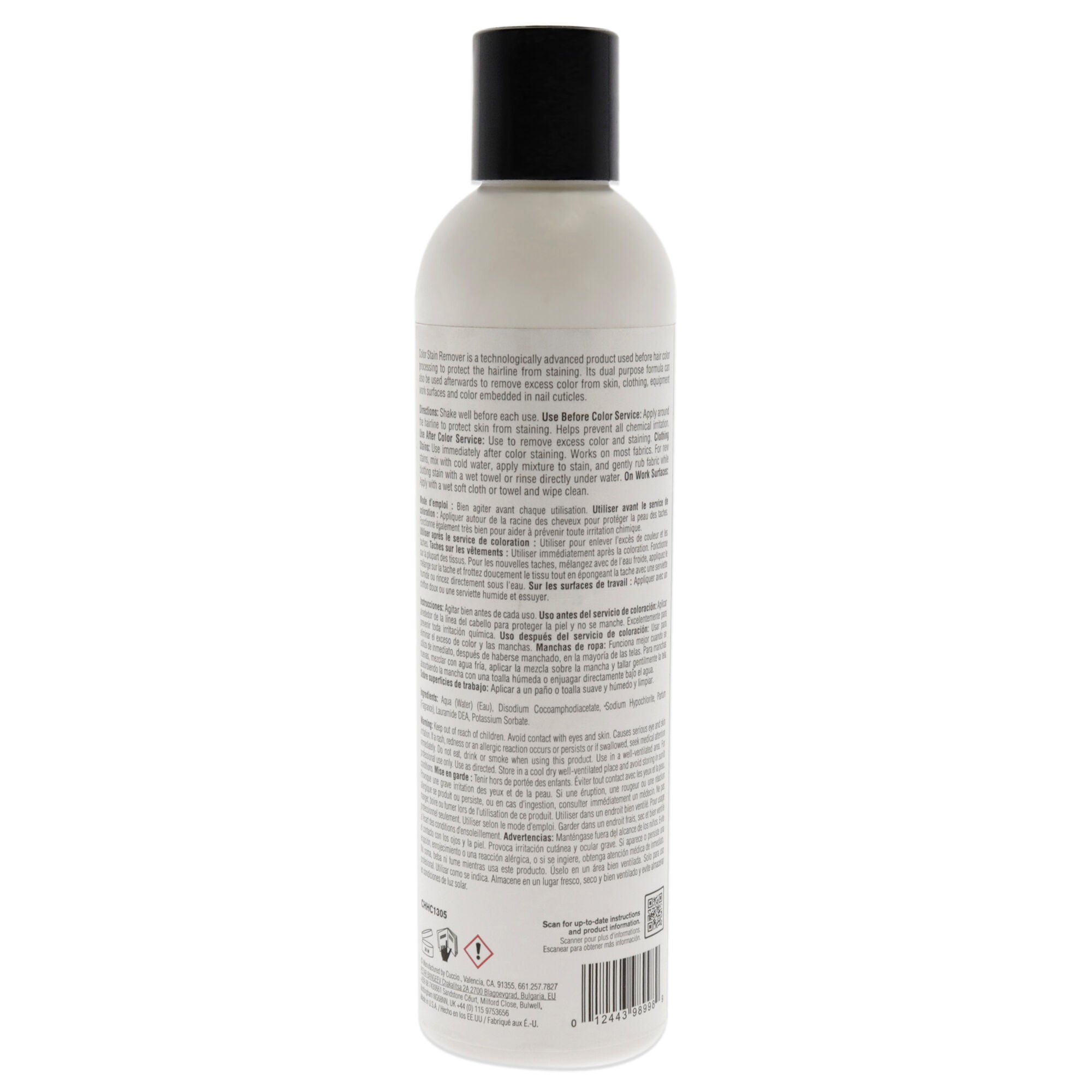 Color Stain Remover Plus Barrier by Cuccio Haircare for Unisex - 8 oz Remover, See Description, alternate image number 1