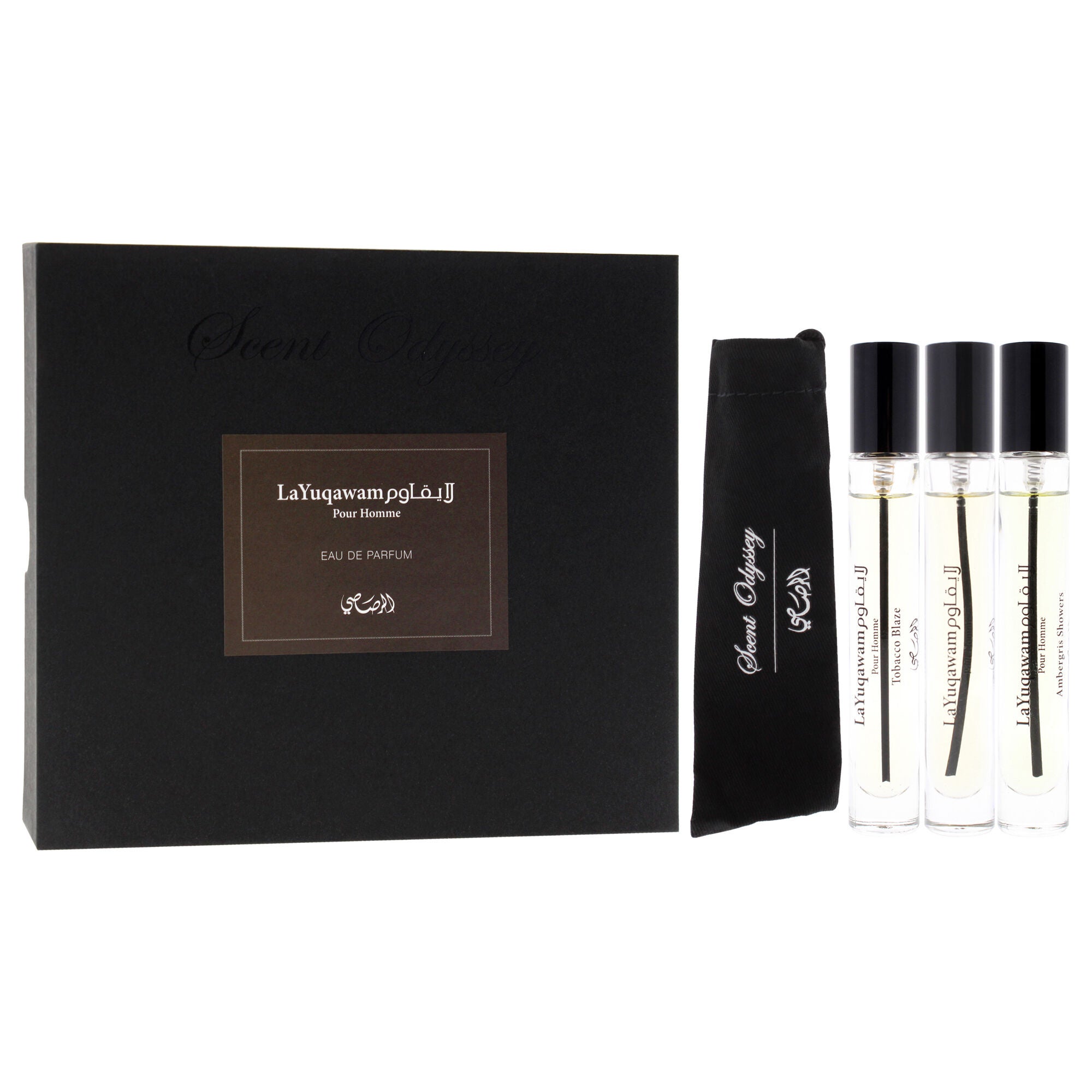 Scent Odyssey - La Yuqawam by Rasasi for Men - 3 Pc Mini Gift Set 0.25oz, See Description, alternate image number 1