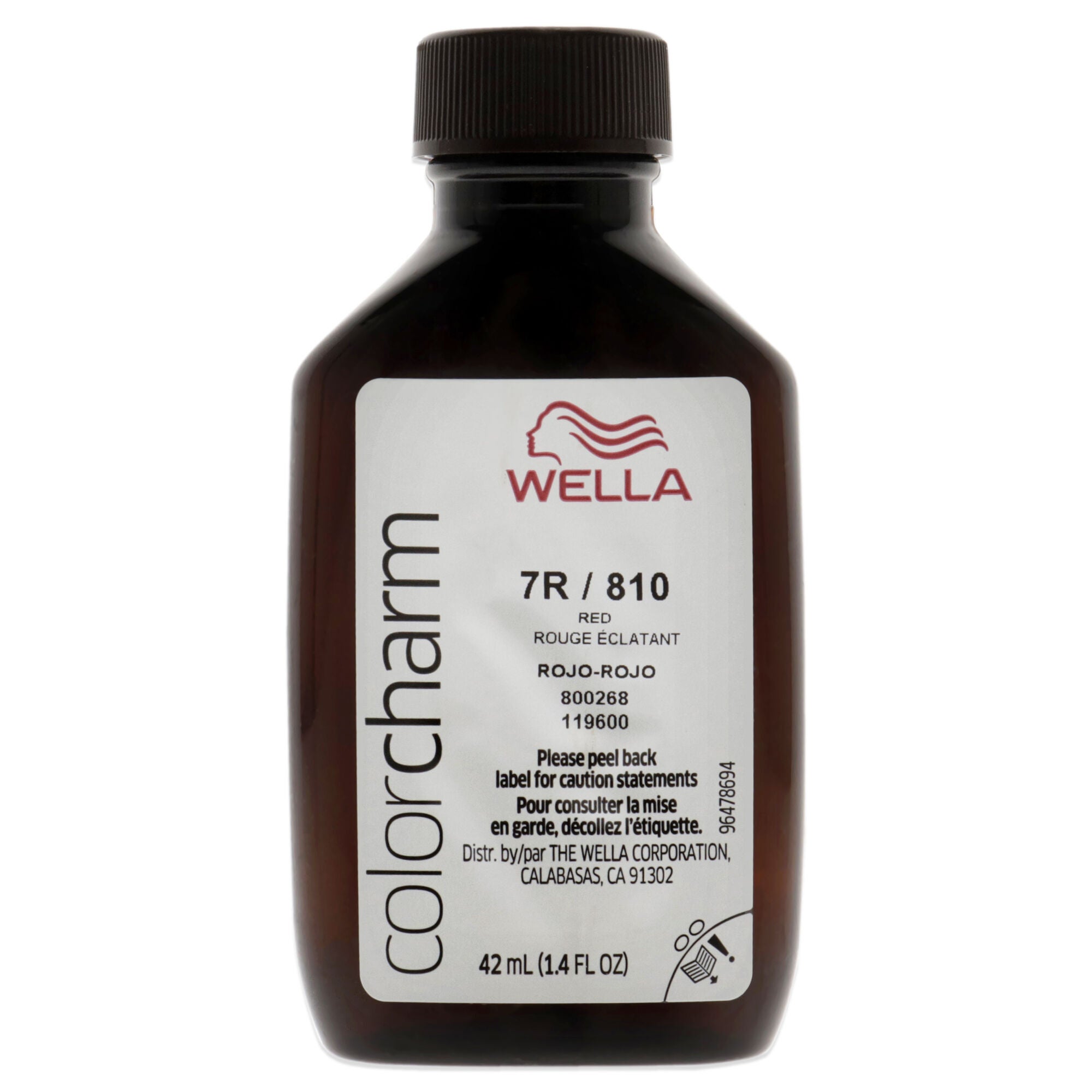 Color Charm Permanent Liquid Hair Color - 810 7R Red Red Intensifier by Wella for Unisex - 1.42 oz Hair Color, See Description, alternate image number 4