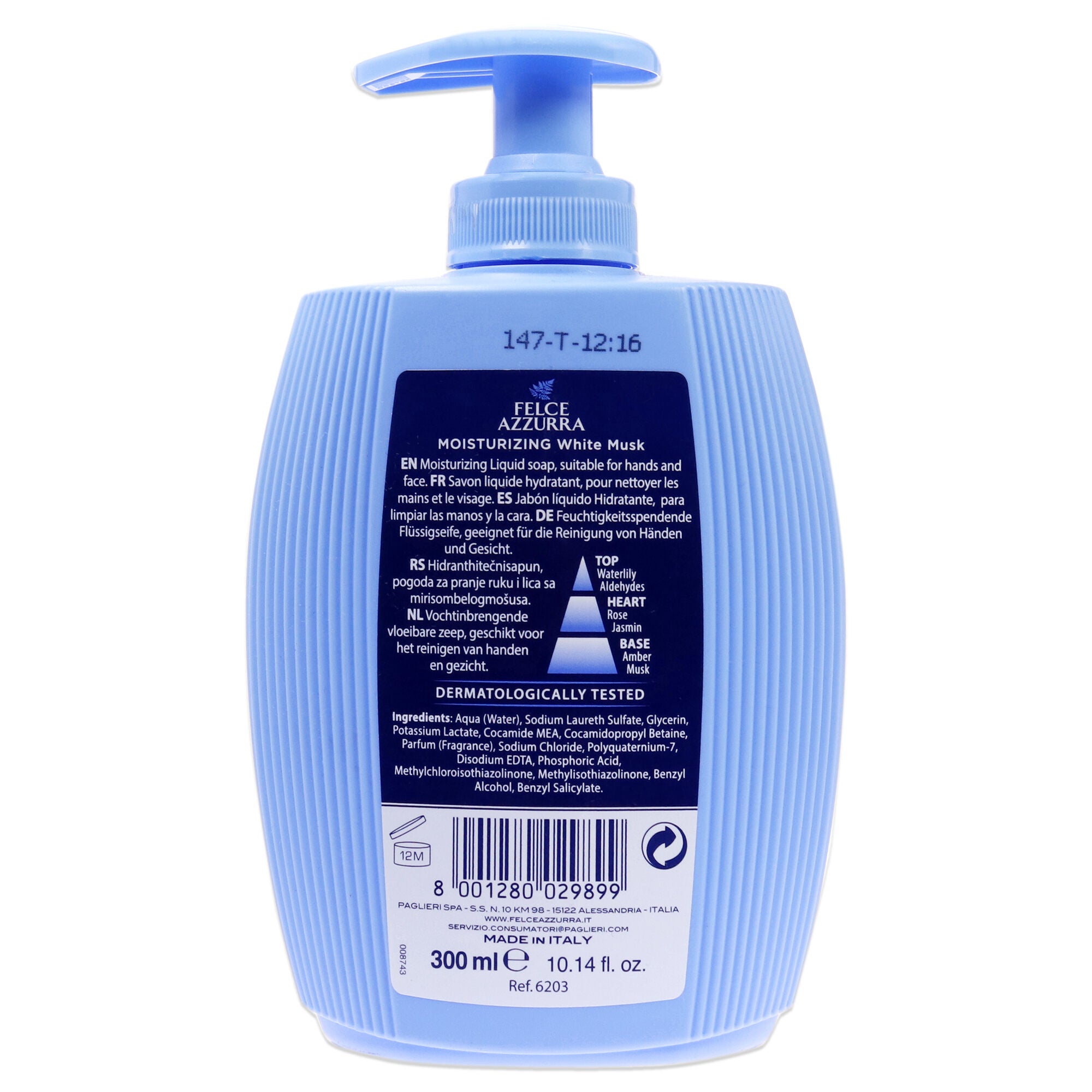 Moisturizing by Felce Azzurra for Unisex - 10.14 oz Liquid Soap, See Description, alternate image number 2