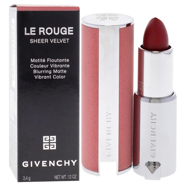 Le Rouge Sheer Velvet Matte Lipstick - N37 Rouge Graine by Givenchy for Women - 0.11 oz Lipstick, , alternate image number 6