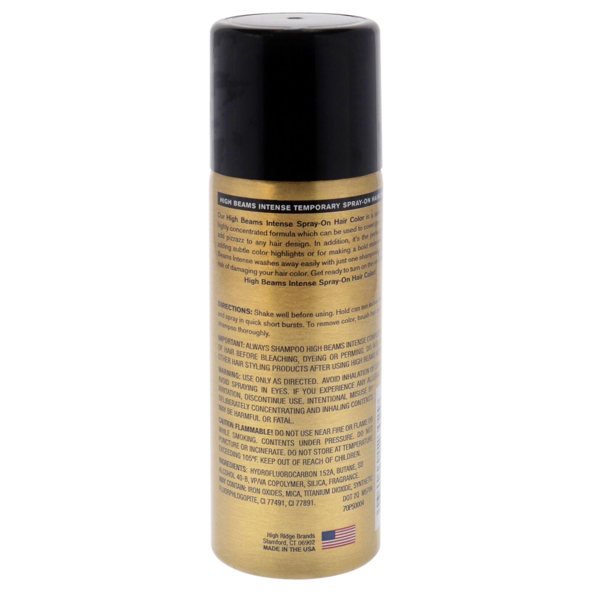 High Beams Intense Temporary Spray - 20 Black by Salon Grafix for Unisex - 2.7 oz Hair Color, See Description, alternate image number 2