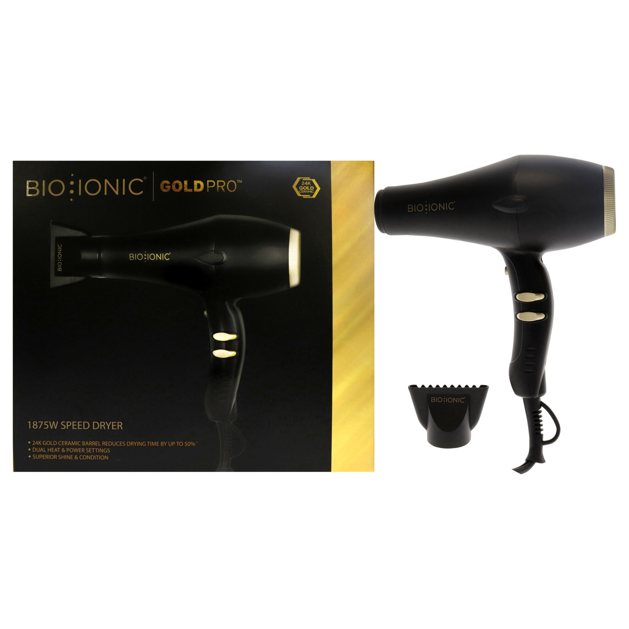 Gold Pro Speed Hair Dryer by Bio Ionic for Women - 1 Pc Hair Dryer, See Description, hi-res image number 0