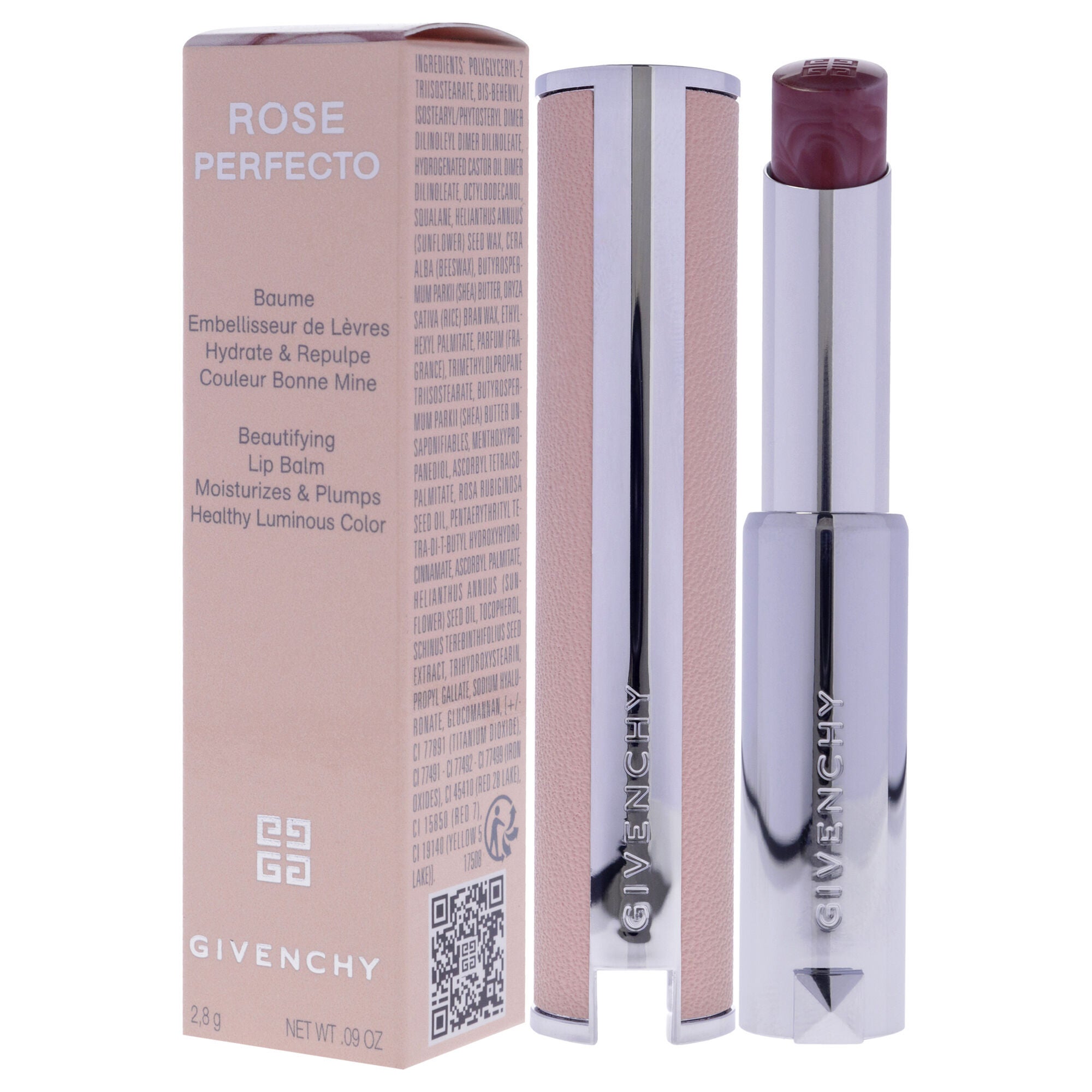 Rose Perfecto Plumping Lip Balm - 102 Feeling Nude by Givenchy for Women - 0.09 oz Lip Balm, 102 Feeling Nude, alternate image number 4
