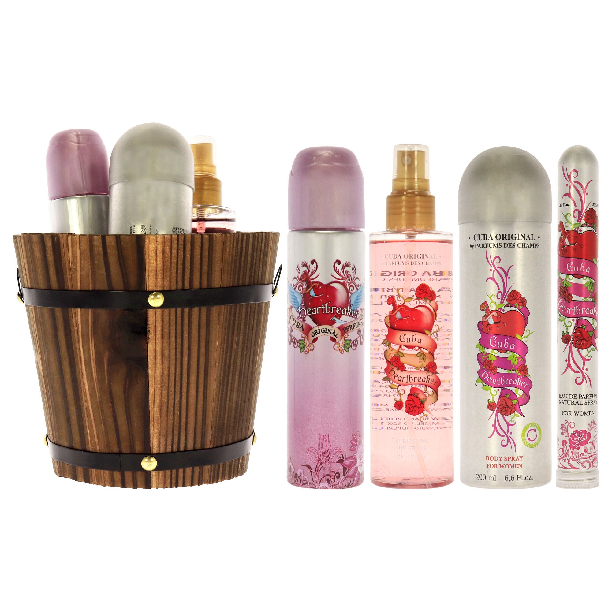 Cuba Heartbreaker by Cuba for Women - 4 Pc Gift Set 3.3oz EDP Spray, 1.7oz EDP Spray, 6.6oz Body Spray, 6.6oz Body Splash, , alternate image number 5