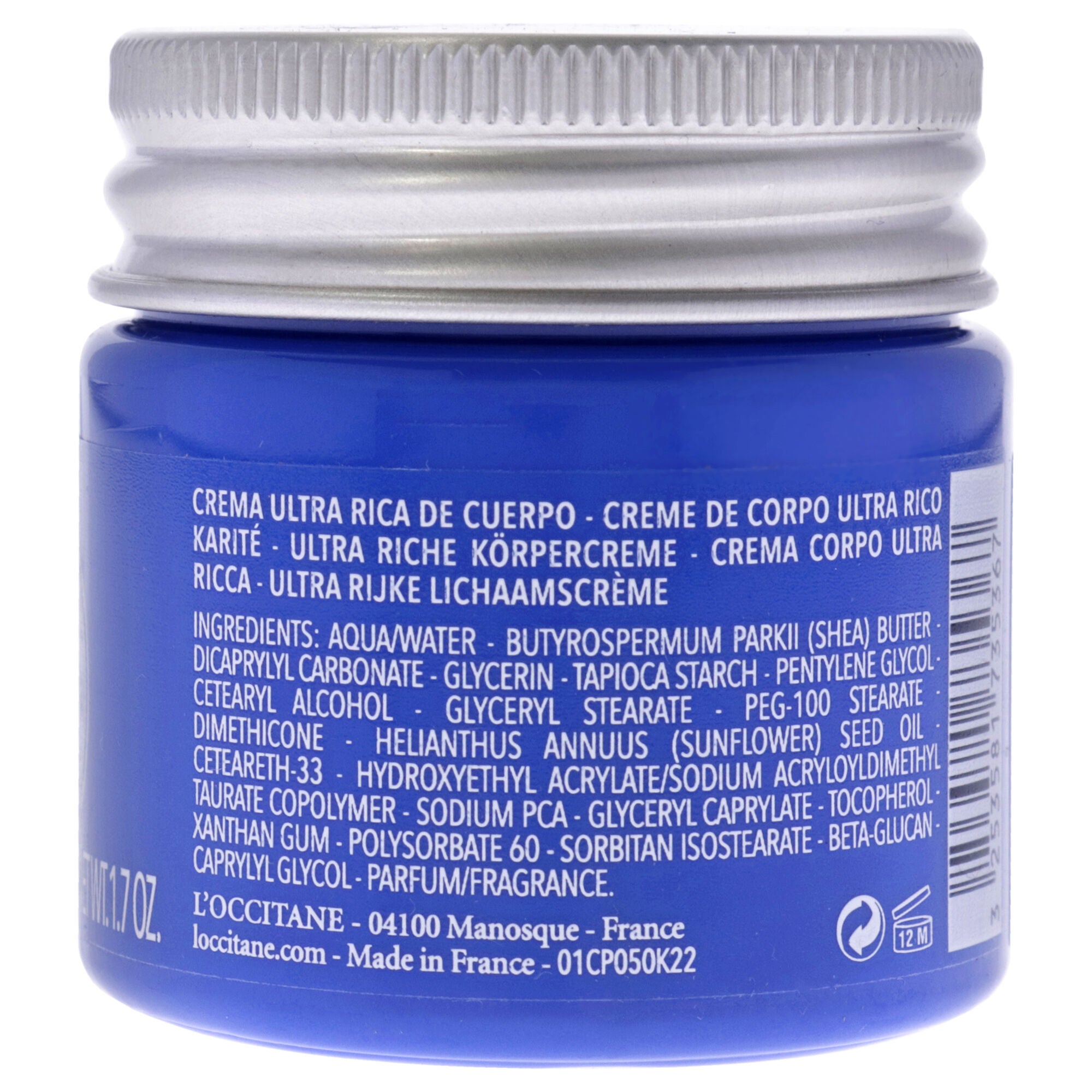 Shea Ultra Rich Body Cream by LOccitane for Unisex - 1.7 oz Body Cream, See Description, alternate image number 1