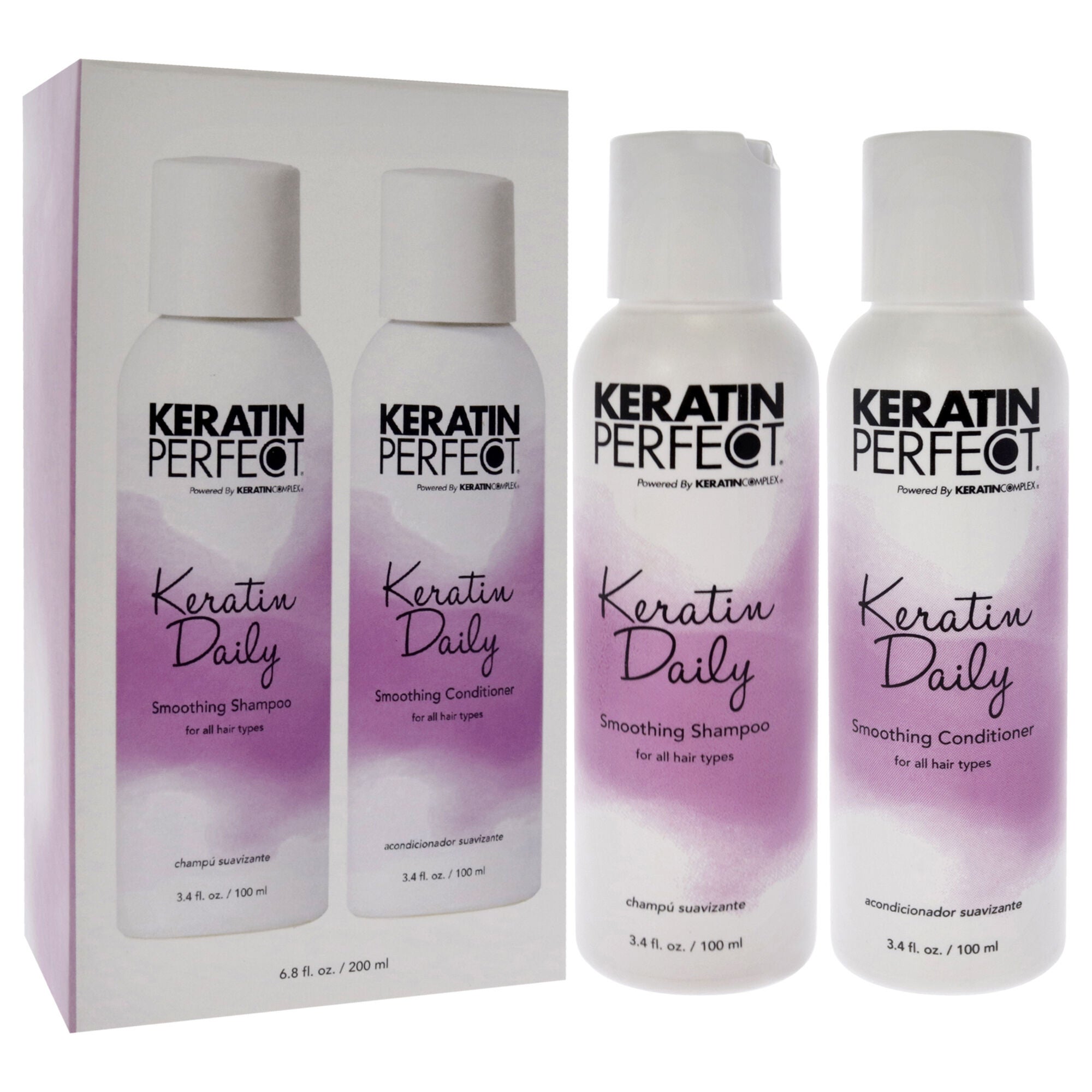 Keratin Daily Duo by Keratin Perfect for Unisex - 2 Pc 3.4oz Shampoo, 3.4oz Conditioner, , alternate image number 6