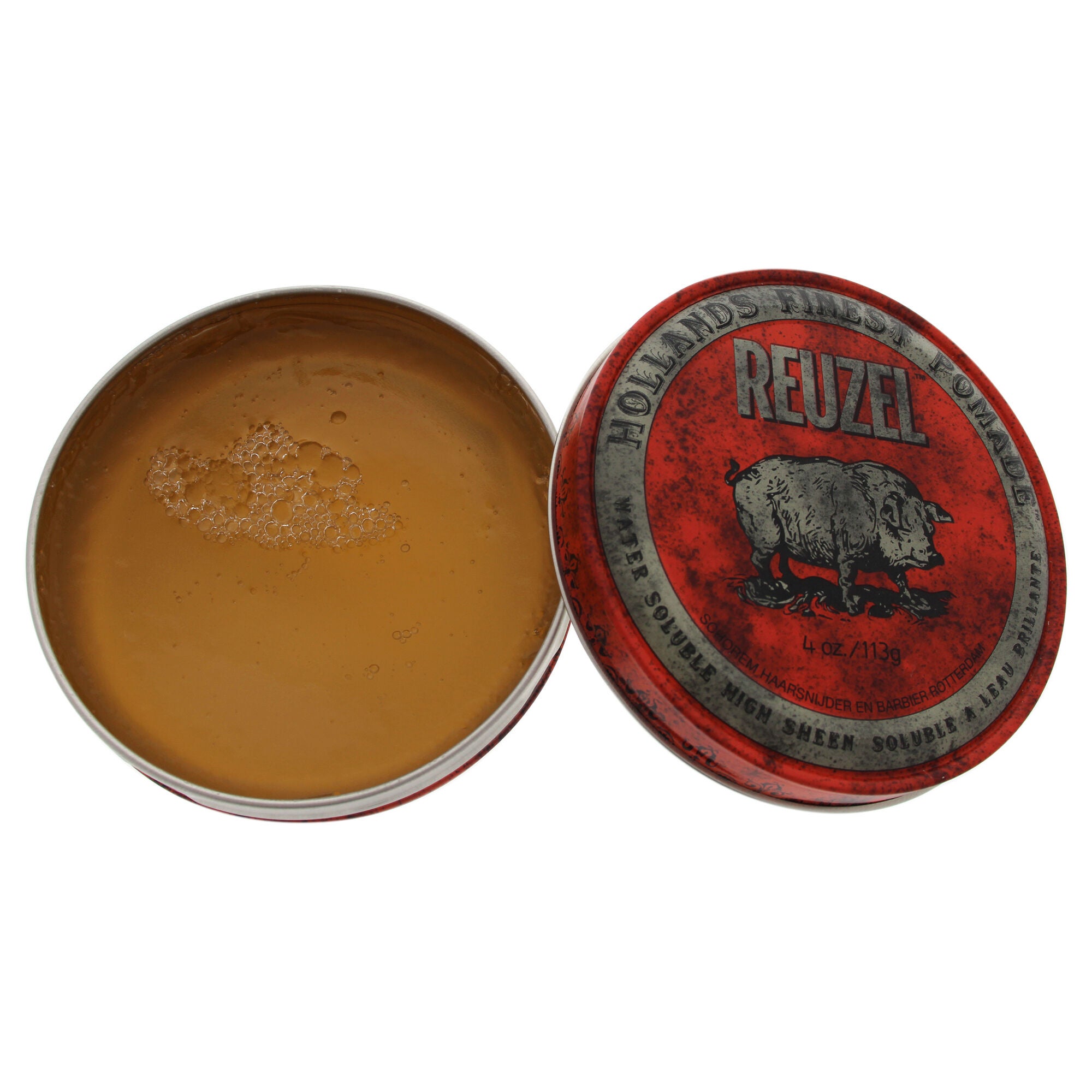 Red Water Soluble High Sheen Pomade by Reuzel for Men - 4 oz Pomade, See Description, hi-res image number 0