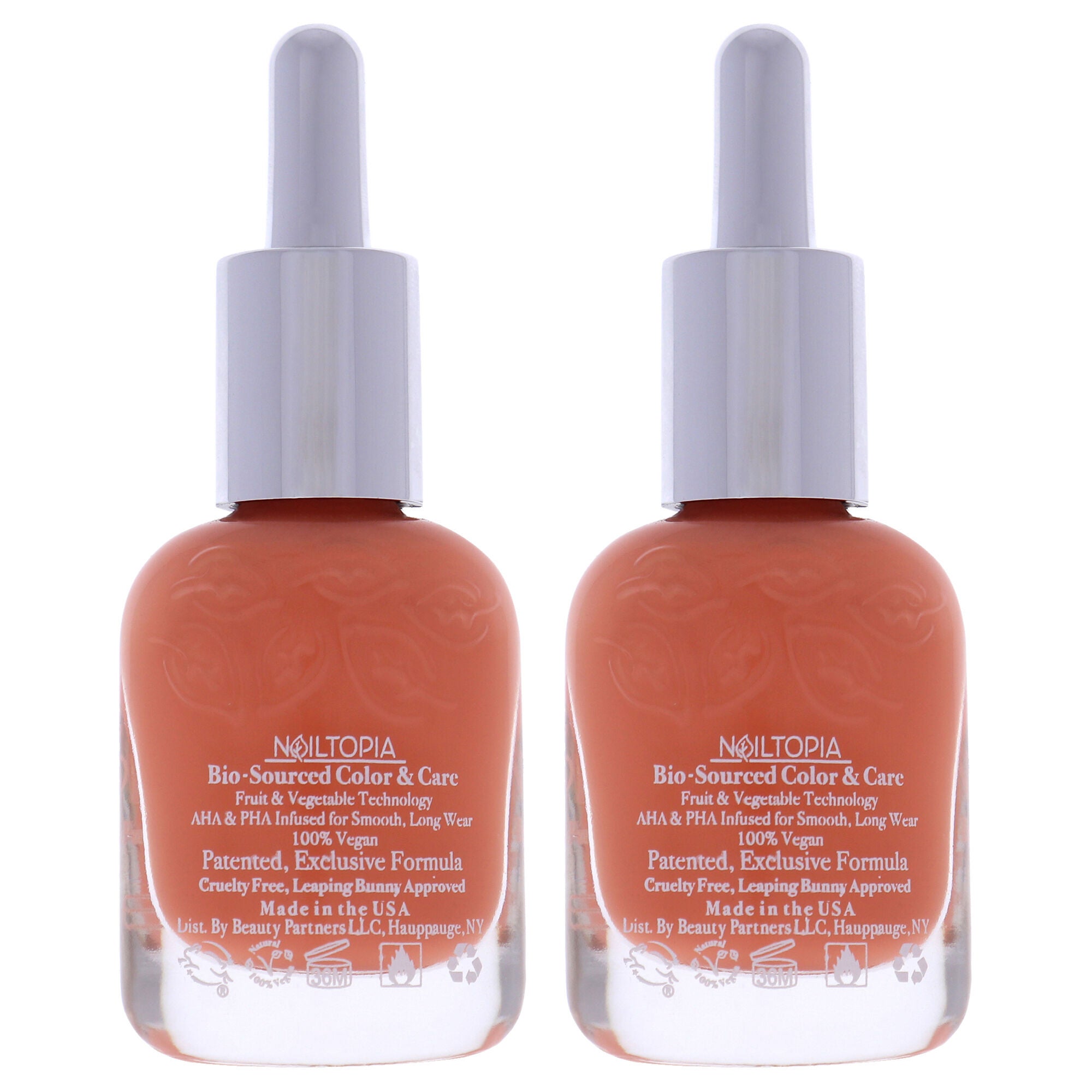 Bio-Sourced Chip Free Nail Lacquer - Queen of Queens by Nailtopia for Women - 0.41 oz Nail Polish - Pack of 2, See Description, alternate image number 1