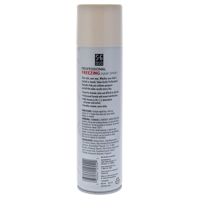 Freezing Hair Spray - Mega Hold by Salon Grafix for Unisex - 10 oz Hair Spray, See Description, alternate image number 2