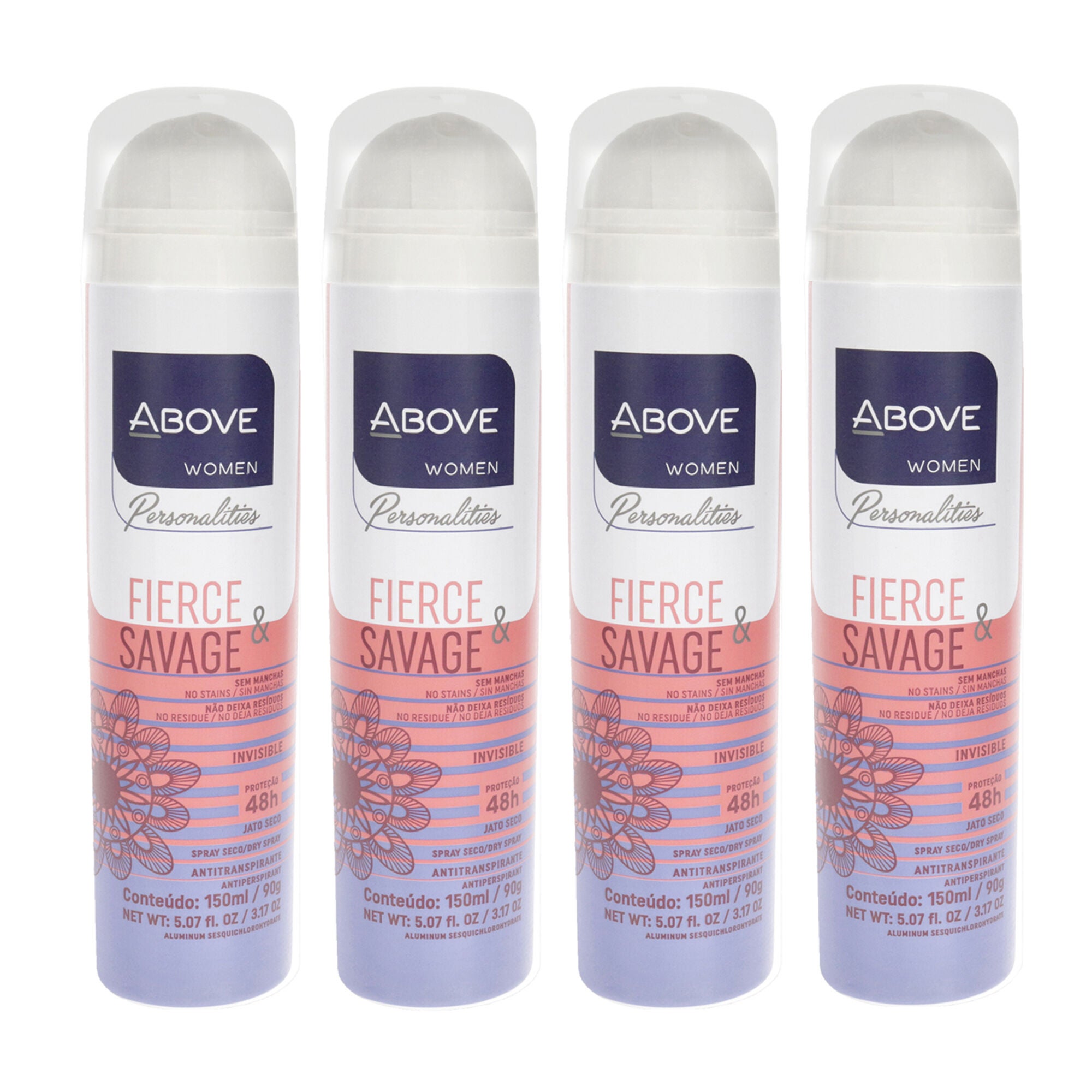 48 Hours Personalities Antiperspirant Deodorant - Fierce and Savage by Above for Women - 3.17 oz Deodorant Spray - Pack of 4, See Description, hi-res image number 0