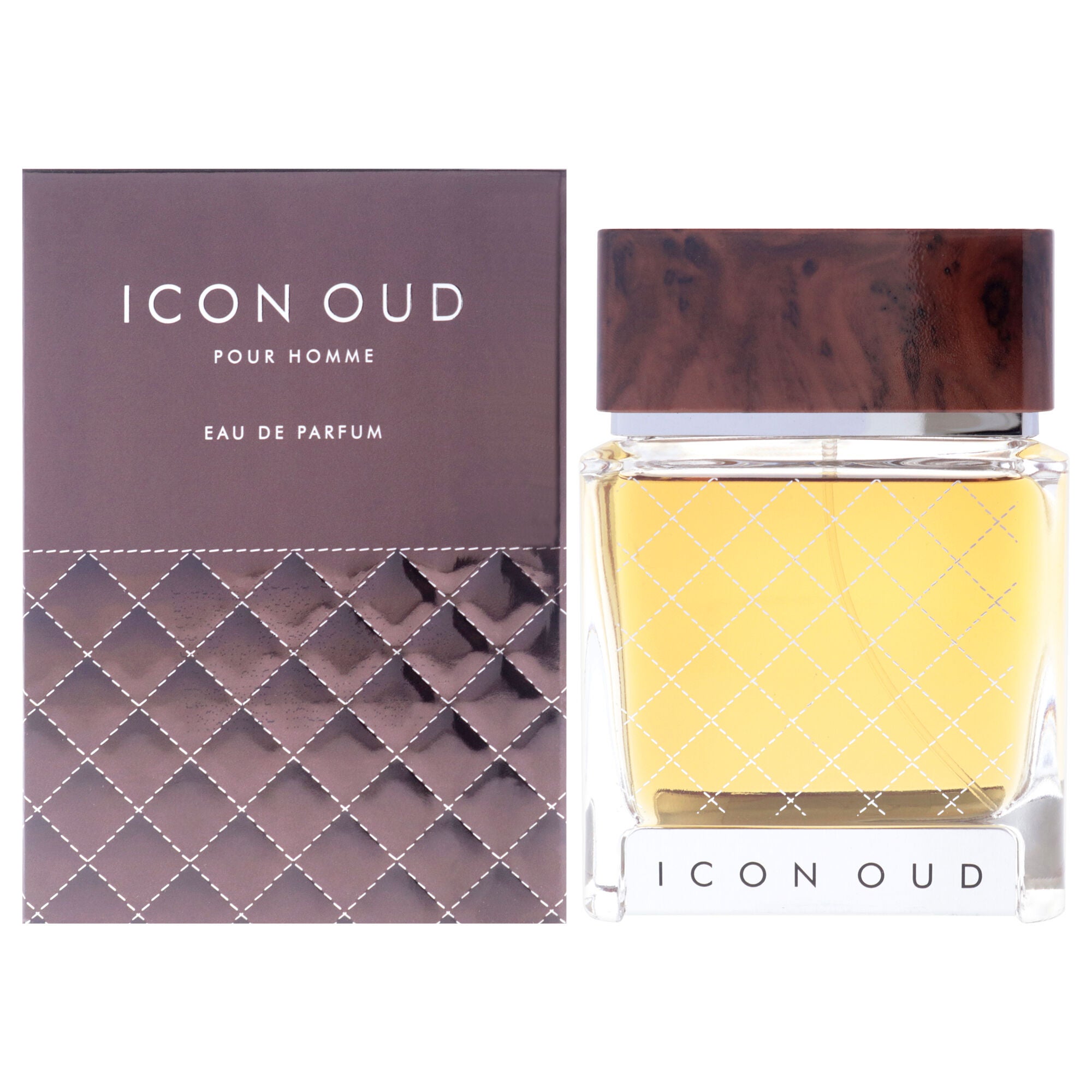 Icon Oud by Flavia for Men - 3.4 oz EDP Spray, Clear, hi-res image number 0