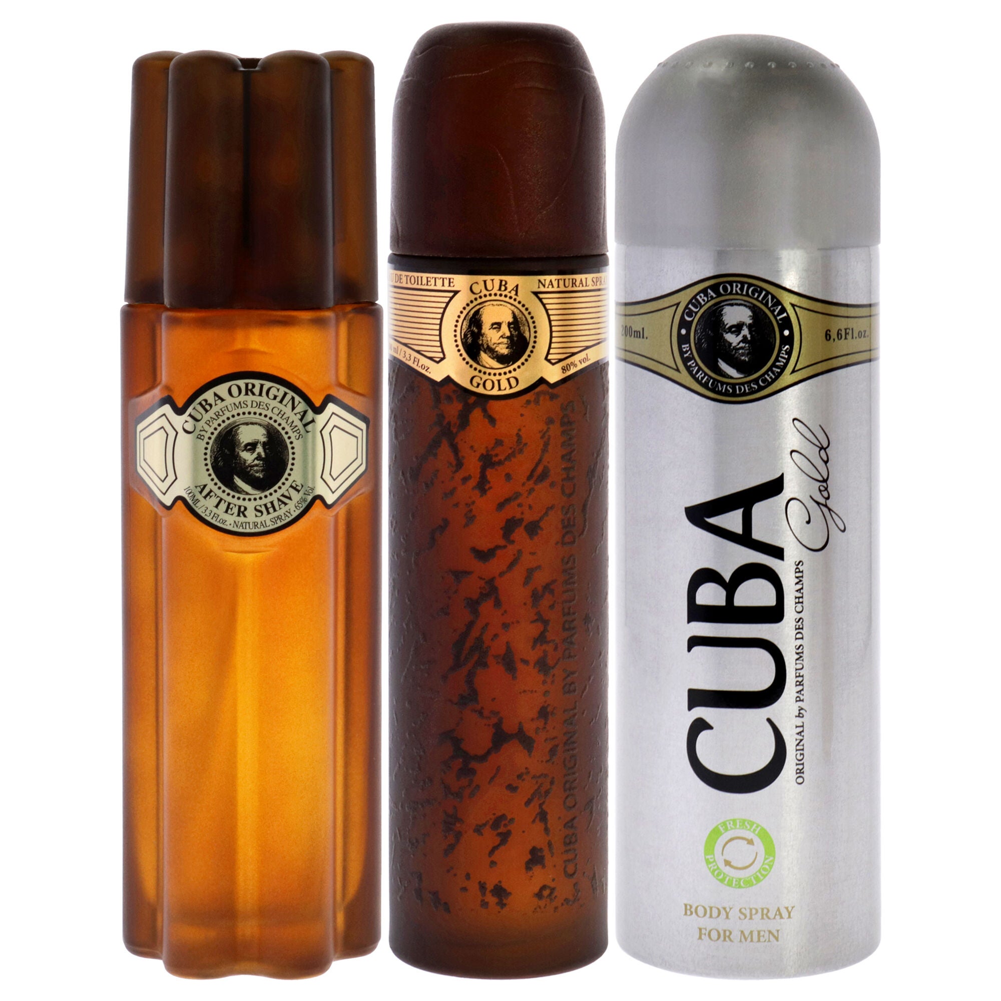 Cuba Gold by Cuba for Men - 3 Pc Gift Set 3.3oz EDT Spray, 6.6oz Deodorant Spray, 3.3oz After Shave, , alternate image number 5