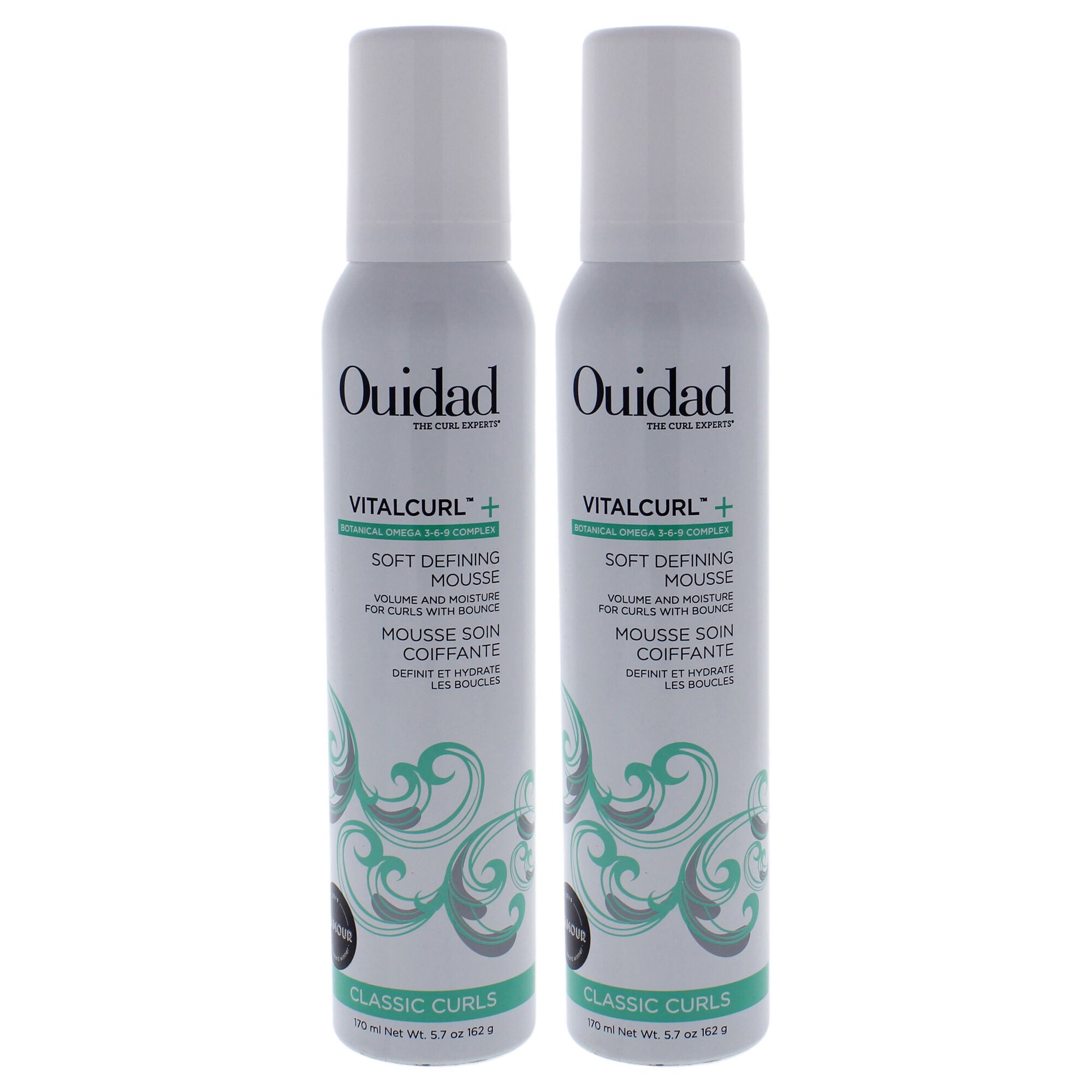 VitalCurl Plus Soft Defining Mousse by Ouidad for Unisex - 5.7 oz Mousse - Pack of 2, White, hi-res image number 0