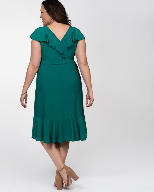 Phoebe Flounce Wrap Dress, , alternate image number 4