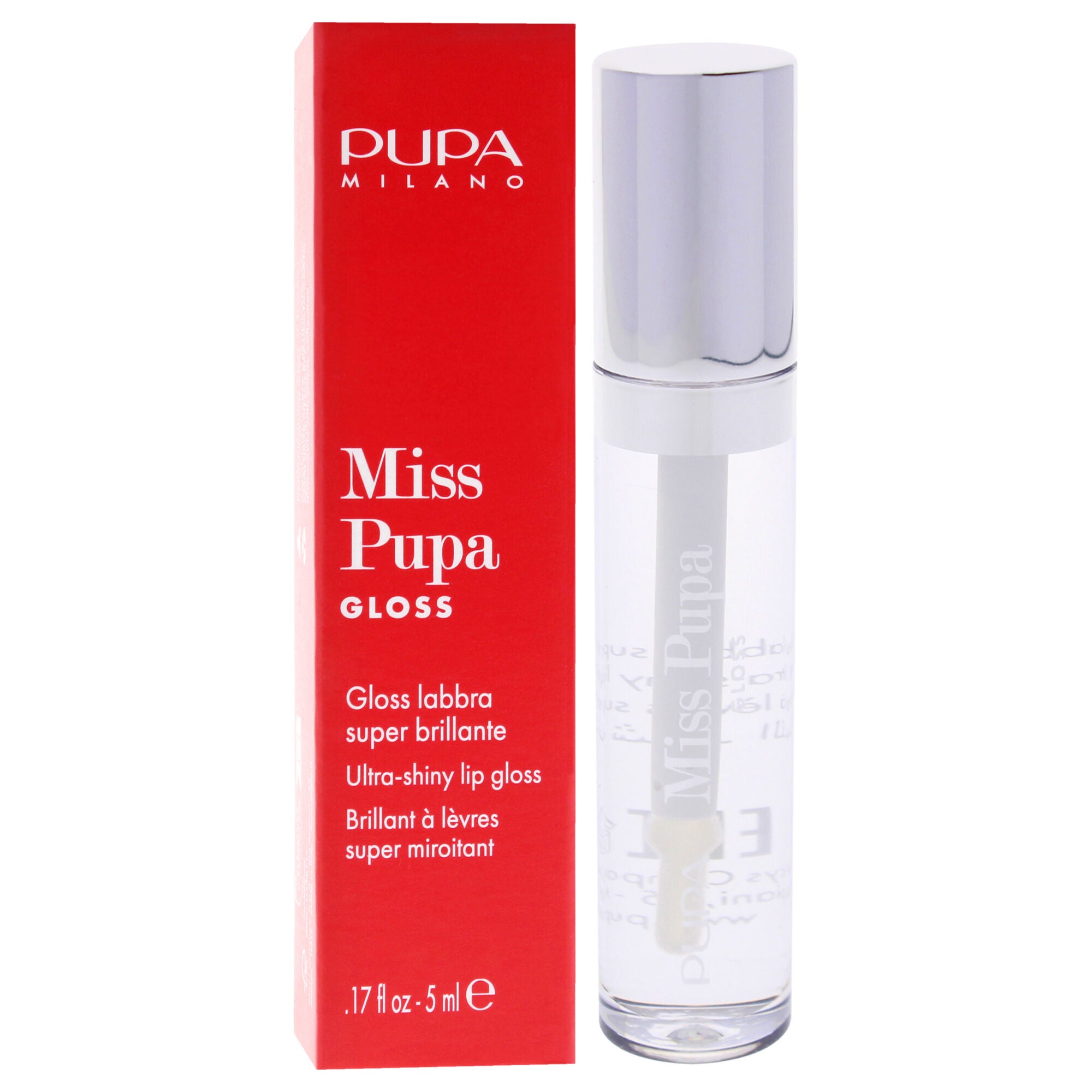 Miss Pupa Gloss Ultra-Shine Lip Gloss - 100 Crystal Glass by Pupa Milano for Women - 0.17 oz Lip Gloss, See Description, alternate image number 1