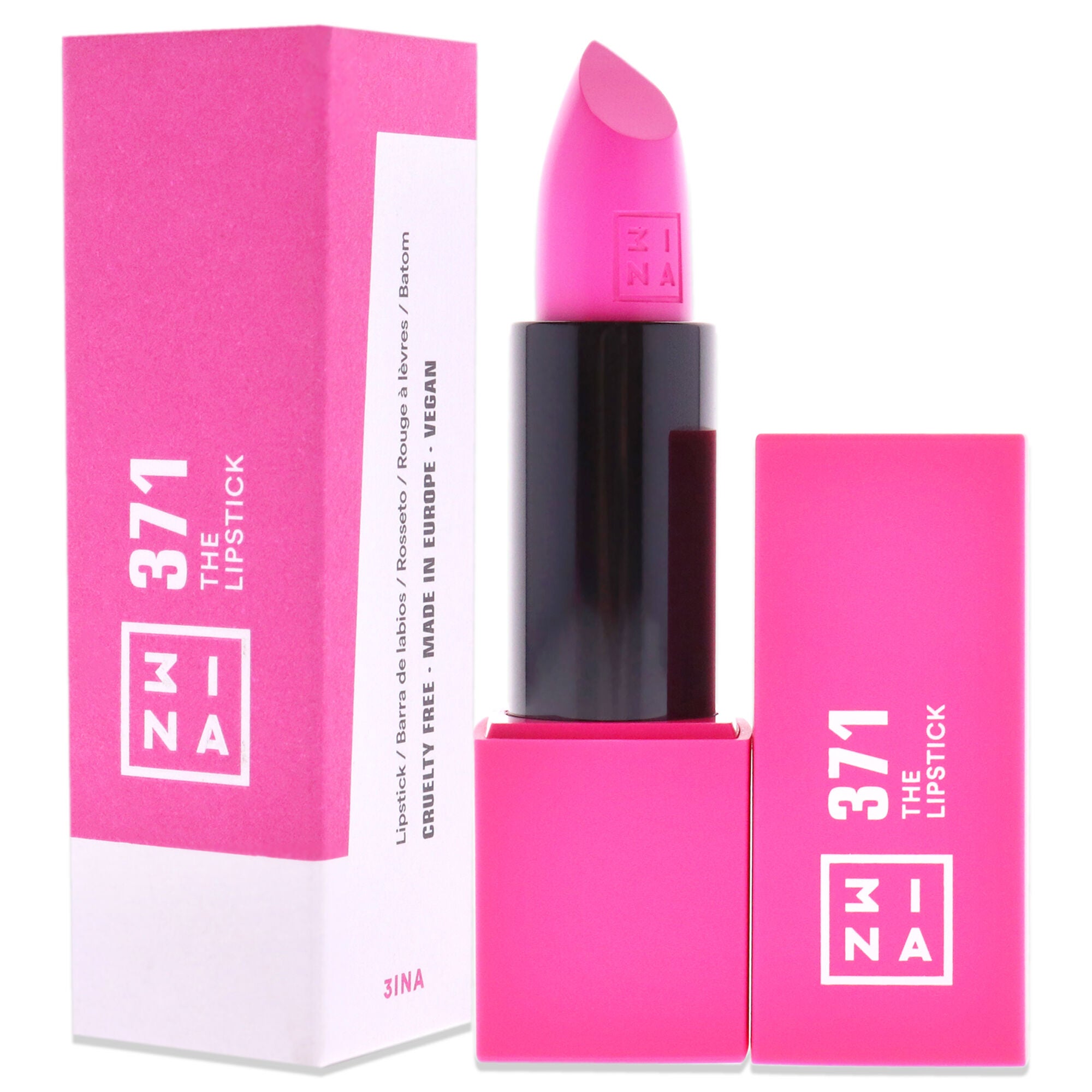 The Lipstick - 371 Hot Pink by 3INA for Women - 0.16 oz Lipstick, See Description, alternate image number 2