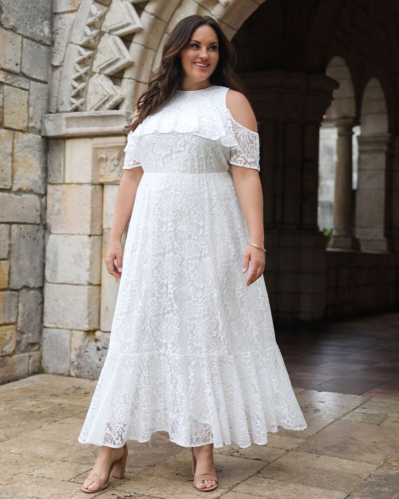 Savannah Lace Dress, WhiteIvory, hi-res image number 0