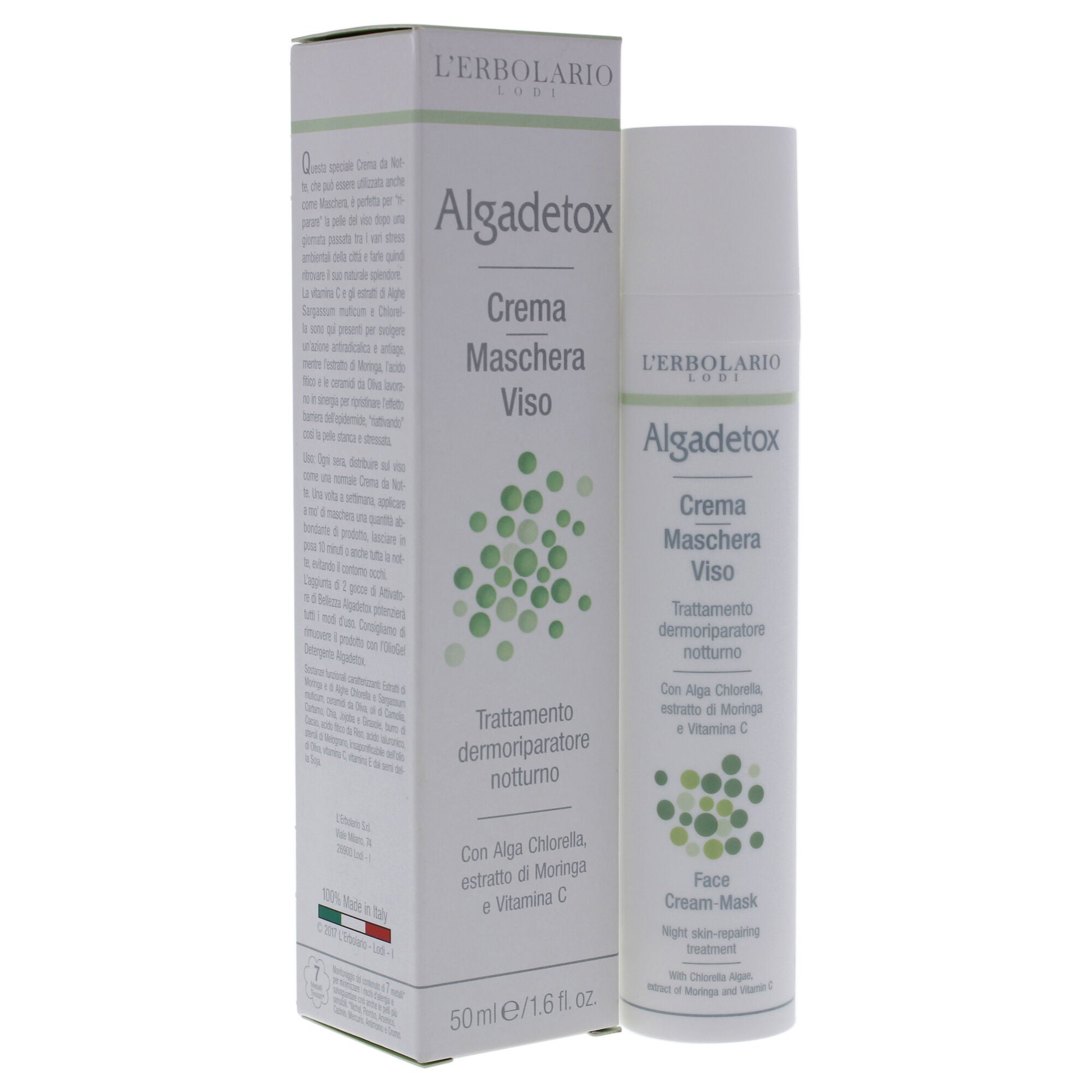 Algadetox Face Night Cream Mask by LErbolario for Unisex - 1.6 oz Cream, , alternate image number 6