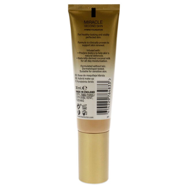 Miracle Second Skin Foundation SPF 20 - 05 Medium by Max Factor for Women - 1.01 oz Foundation, , alternate image number null