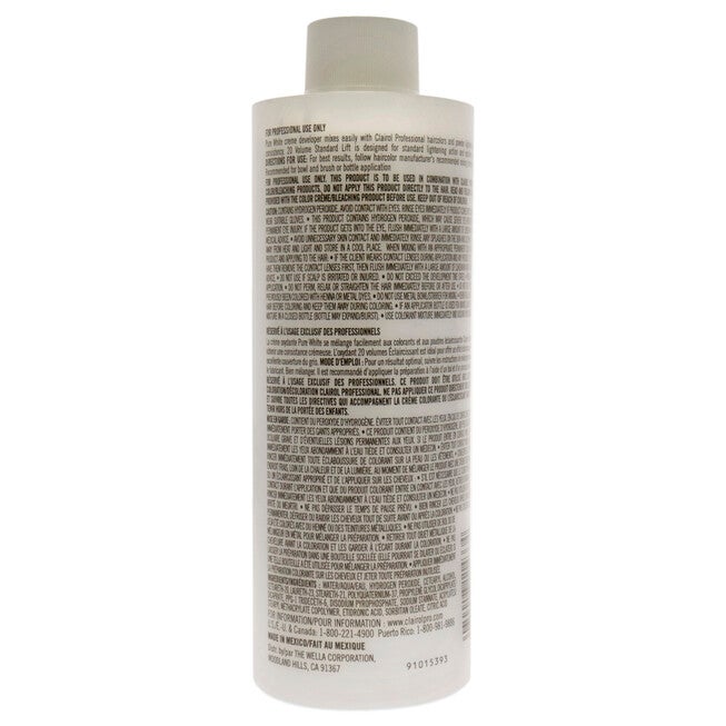 Pure White 20 Volume Creme Developer by Clairol for Unisex - 8 oz Lightener, See Description, alternate image number 2