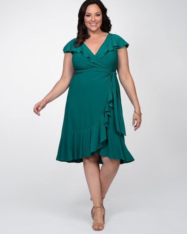 Phoebe Flounce Wrap Dress, , alternate image number 5