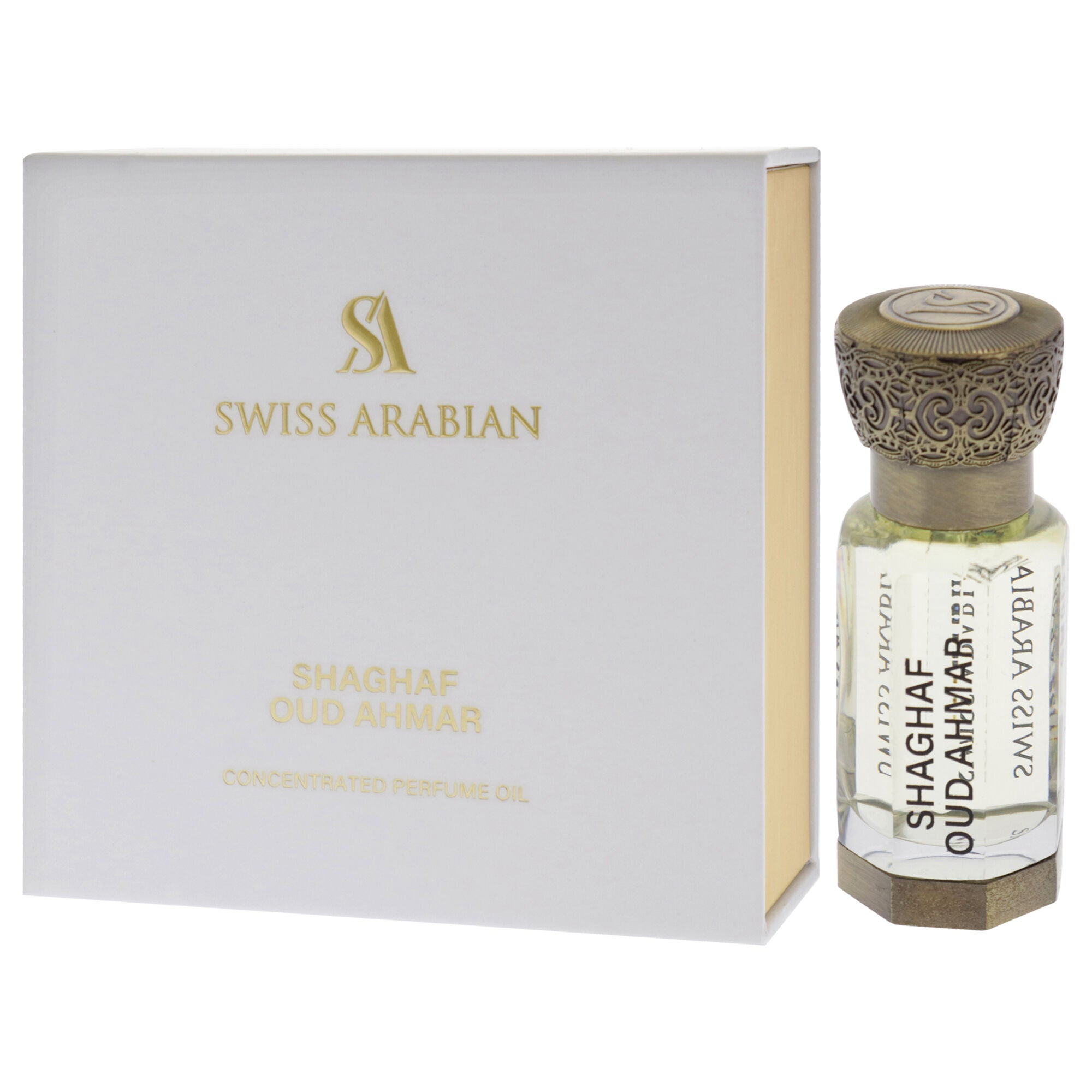 Shaghaf Oud Ahmar by Swiss Arabian for Men - 0.4 oz Perfume Oil (Mini), See Description, alternate image number 3
