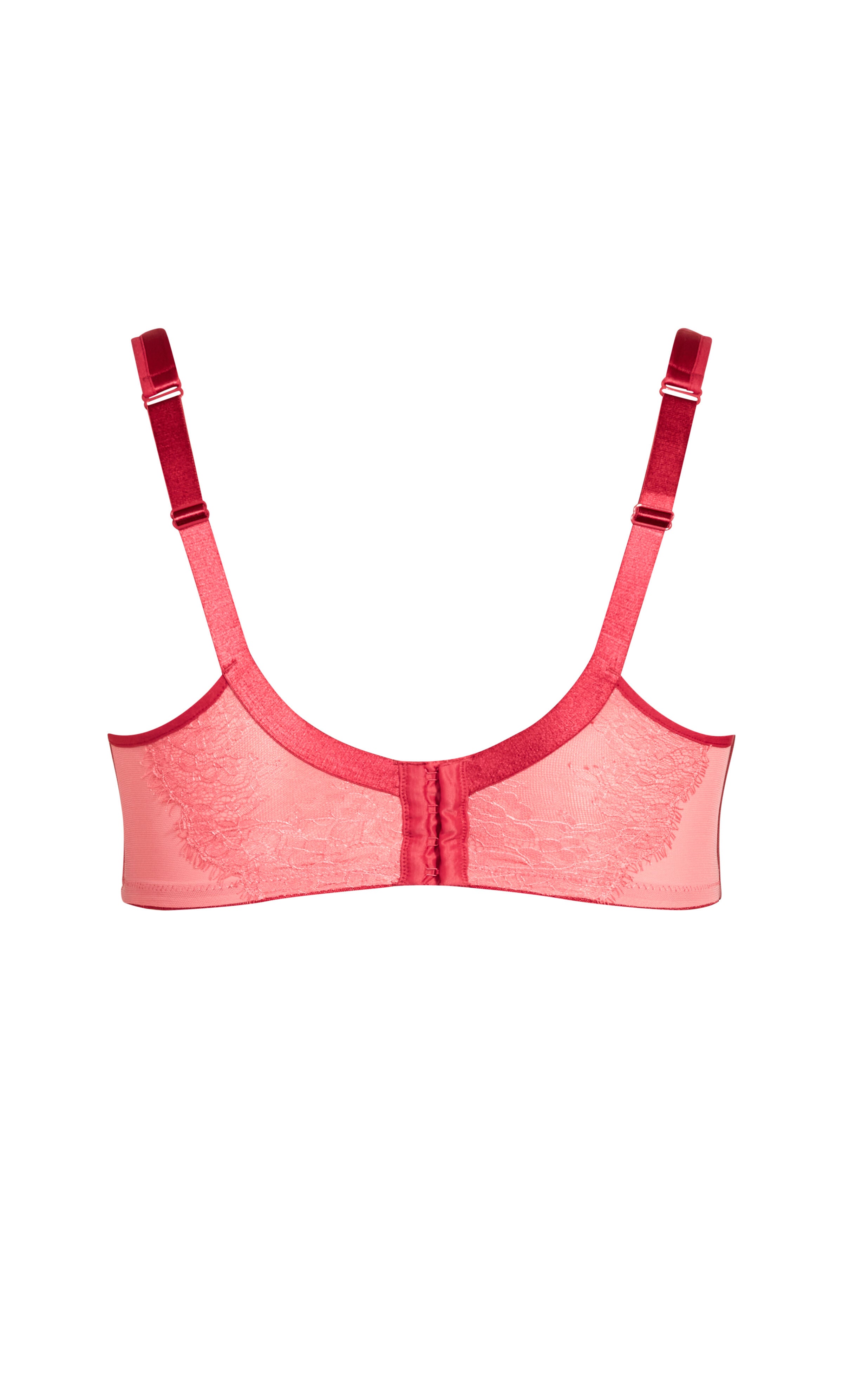 Lace Detail Underwire Bra -  red bud, , alternate image number 3