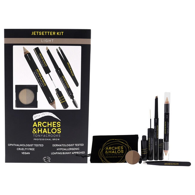 Jetsetter Brow Kit - Light by Arches and Halos for Women - 6 Pc Set, NA, hi-res image number null