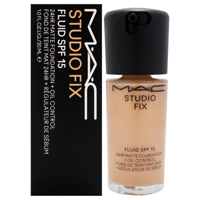 Studio Fix Fluid SPF 15 24Hr Matte Foundation Plus Oil Control - NC27 Beige With Neutral Undertone by MAC for Women - 1 oz Foundation, See Description, hi-res image number 0