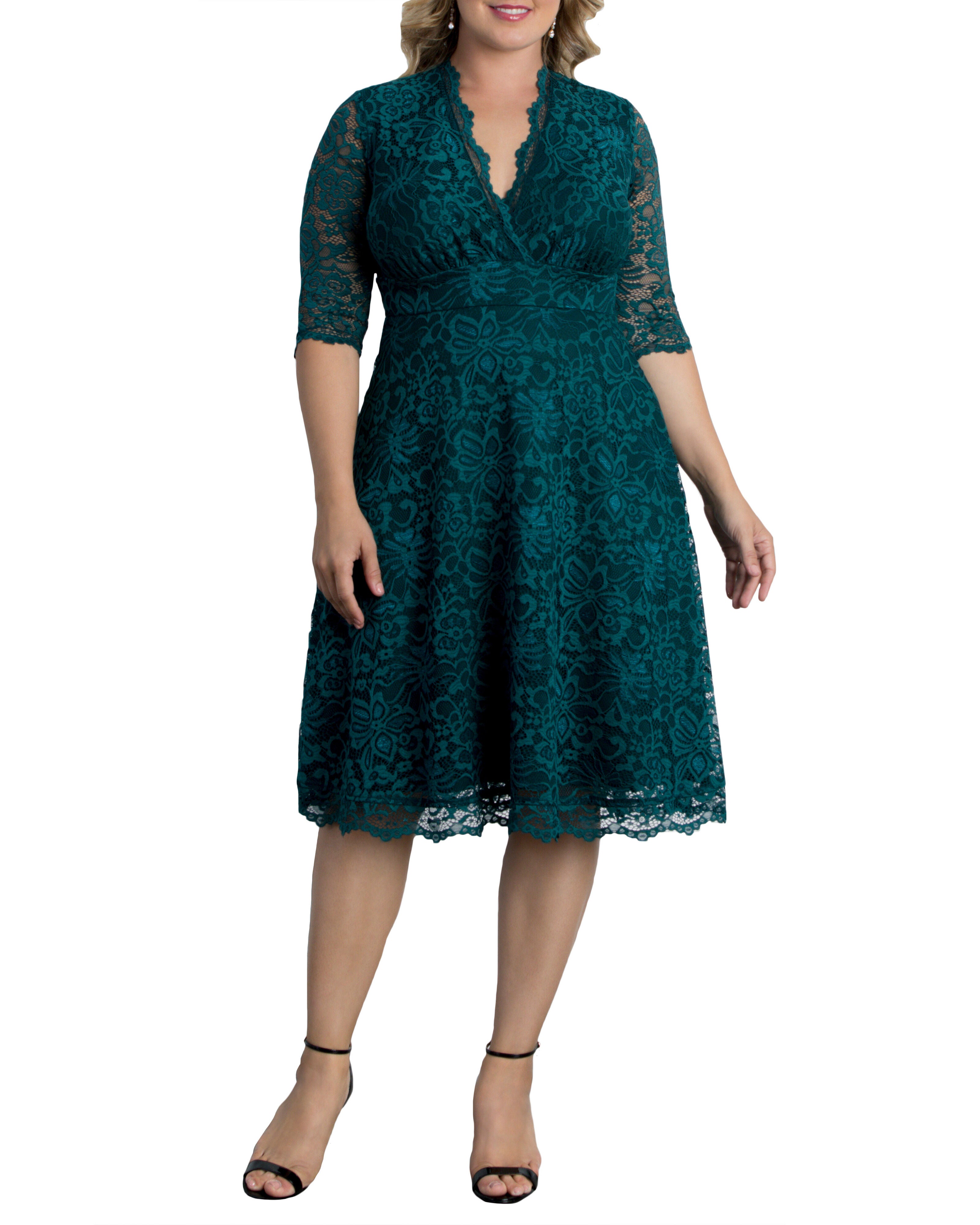Mademoiselle Lace Cocktail Dress, EMERALD GREEN / Kelly Green, hi-res image number 0