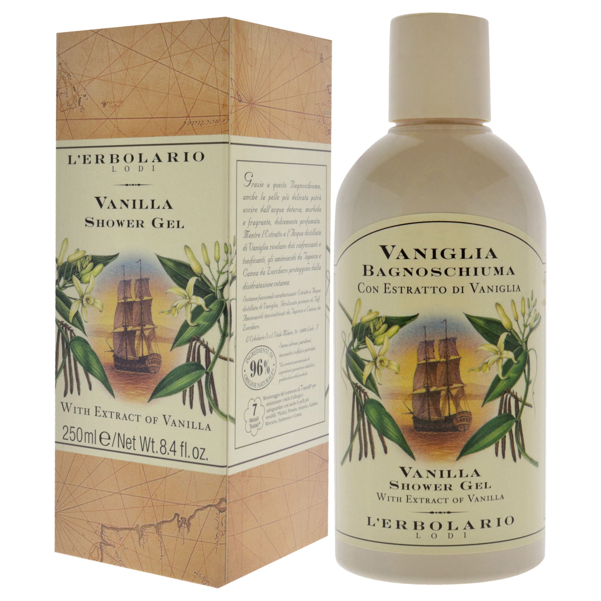 Shower Gel - Vanilla by LErbolario for Unisex - 8.4 oz Shower Gel, NA, alternate image number 3