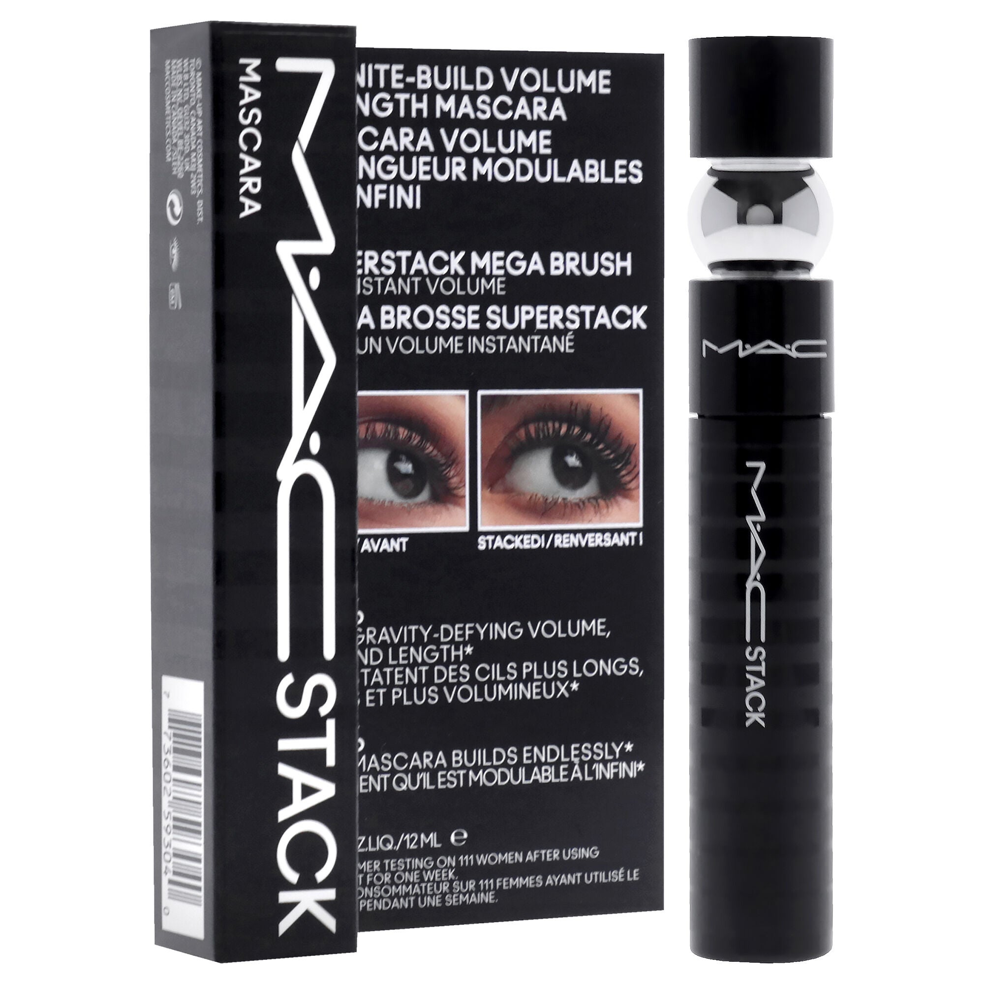 MAC Stack Superstack Mega Brush Mascara - Black by MAC for Women - 0.41 oz Mascara, See Description, alternate image number 1