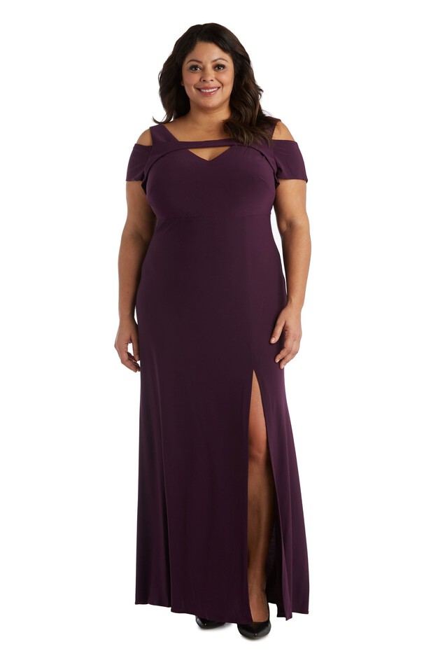 Nightway Cold Shoulder Keyhole Gown | Woman Within