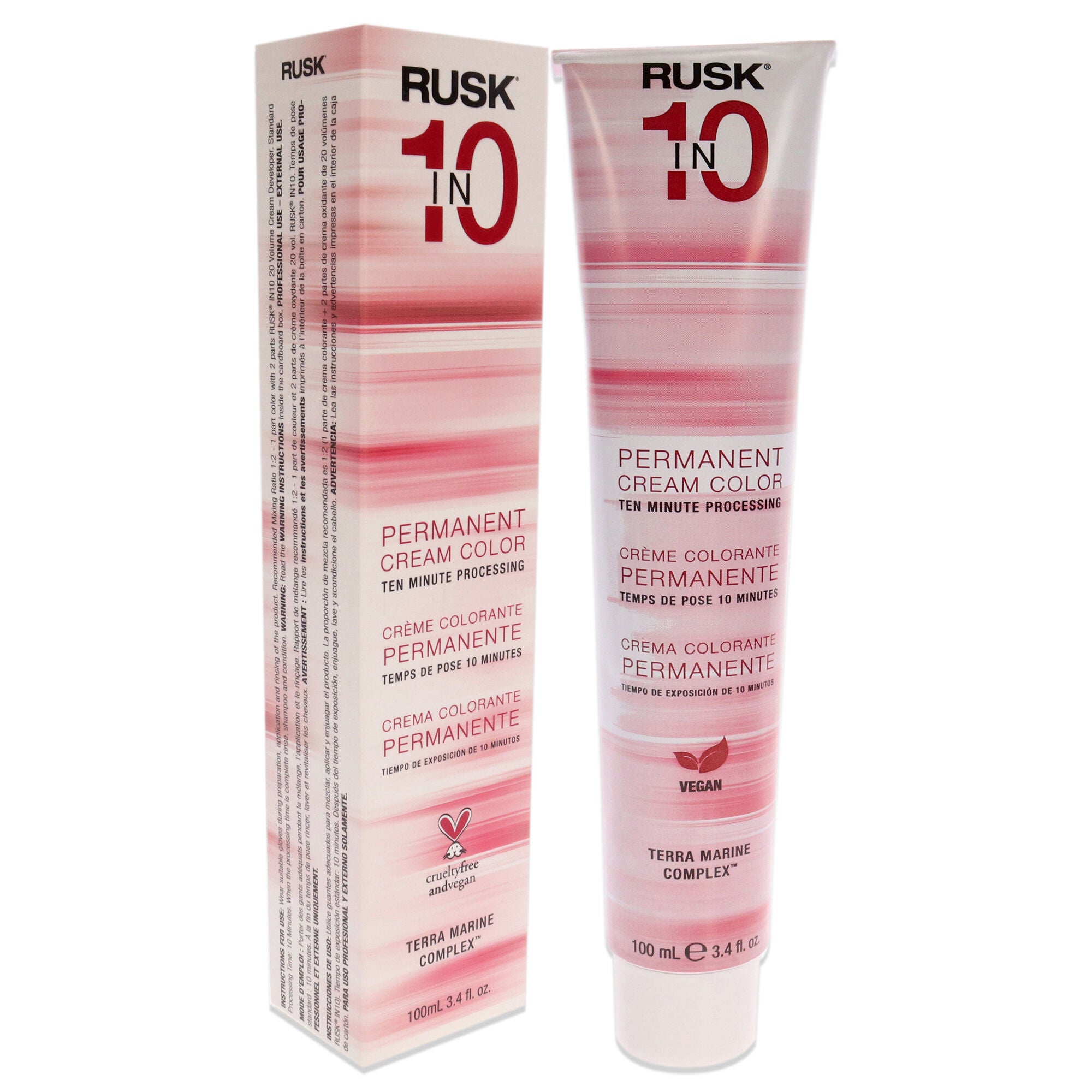 Permanent Cream Color In10 - 6CG Dark Copper Golden Blonde by Rusk for Unisex - 3.4 oz Hair Color, See Description, alternate image number 1