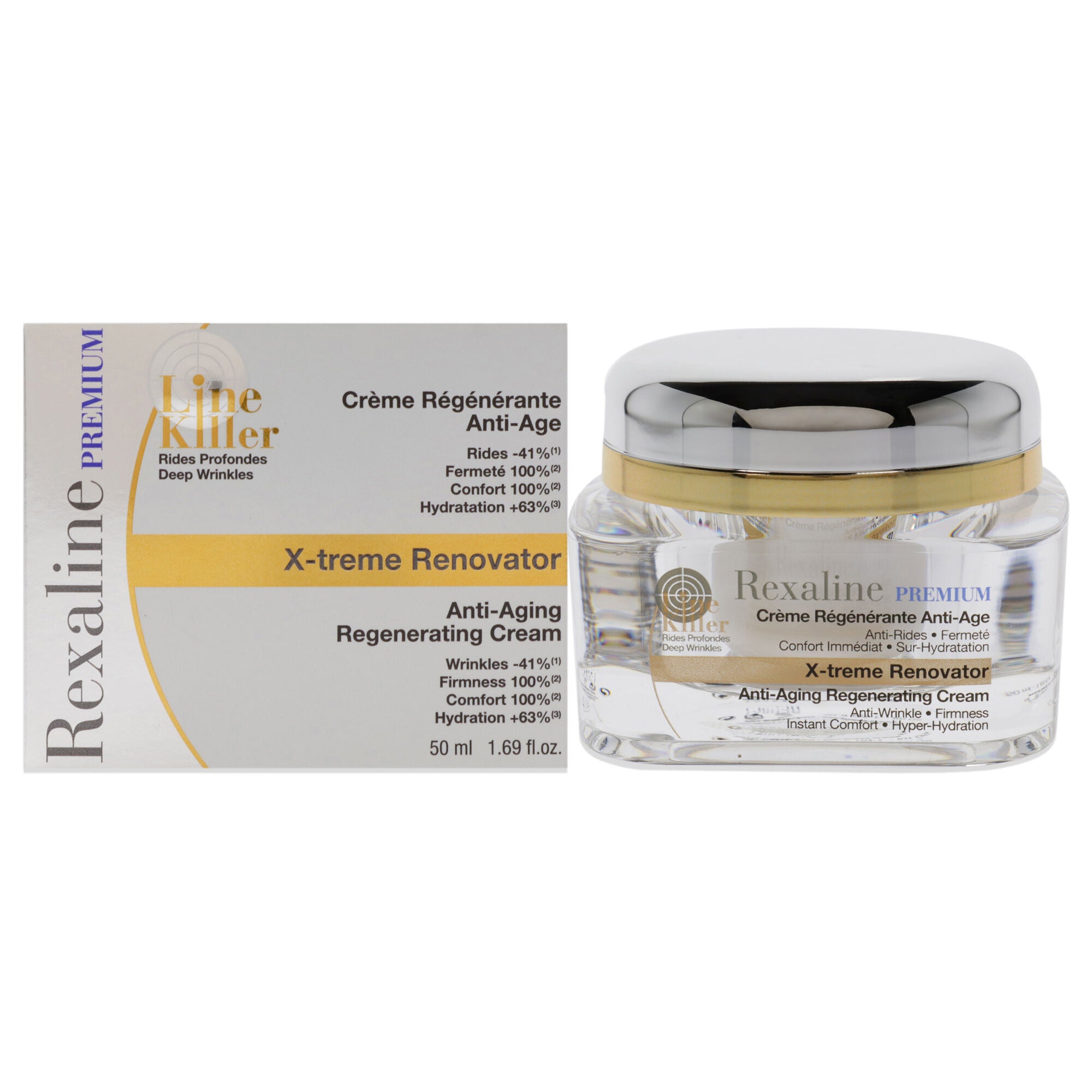 Line Killer X-Treme Renovator Anti-Aging Regenerating Cream by Rexaline for Unisex - 1.69 oz Cream, See Description, hi-res image number 0