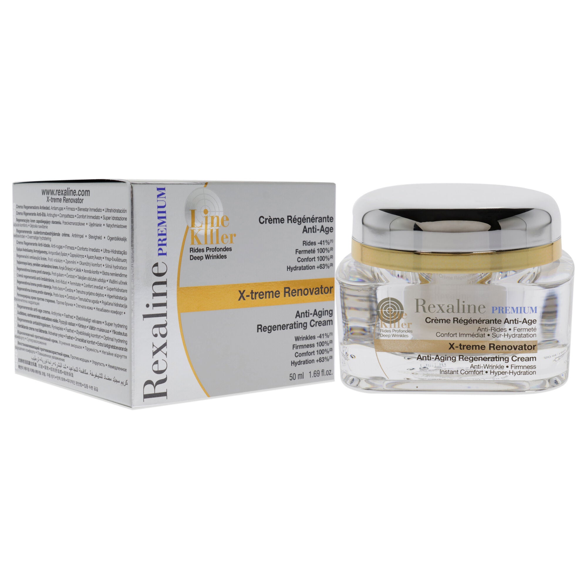 Line Killer X-Treme Renovator Anti-Aging Regenerating Cream by Rexaline for Unisex - 1.69 oz Cream, See Description, alternate image number 2