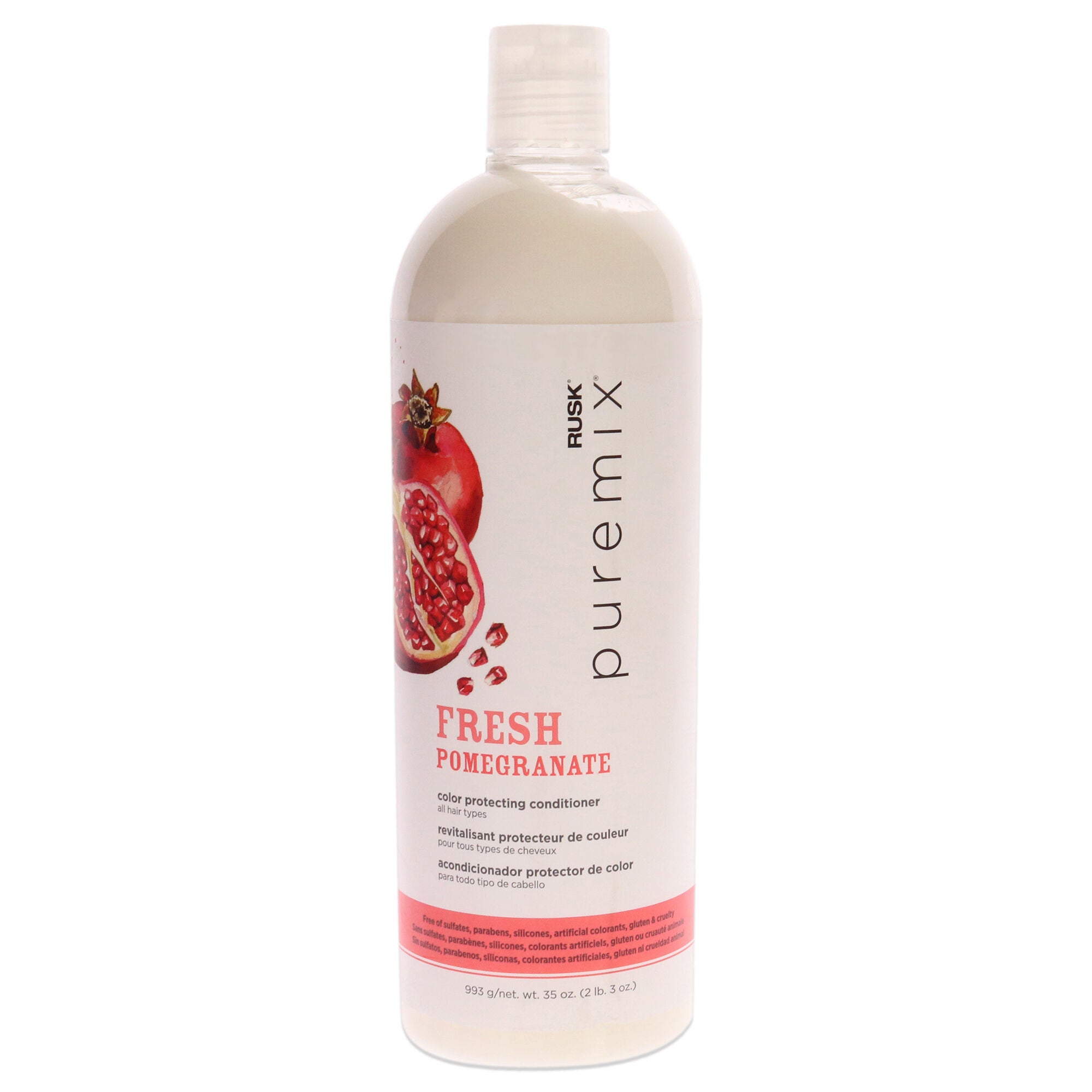 Puremix Fresh Pomegranate Color Protecting Conditioner by Rusk for Unisex - 35 oz Conditioner, See Description, hi-res image number 0