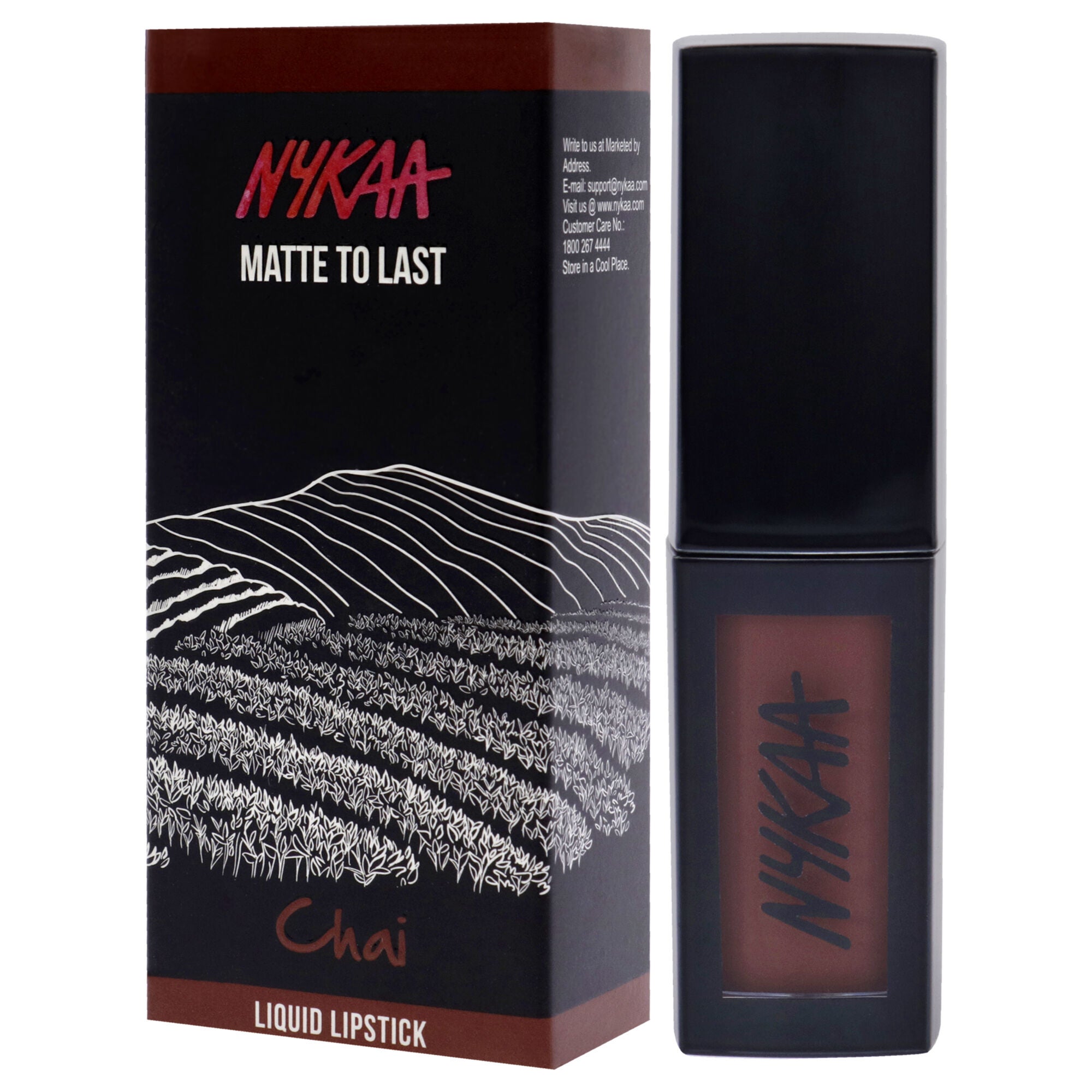 Matte to Last Liquid Lipstick - 18 Chai by Nykaa Cosmetics for Women - 0.16 oz Lipstick, See Description, alternate image number 3