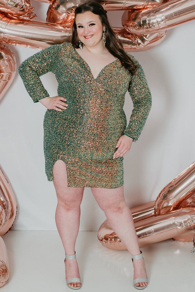 Illuminate the Night Homecoming Dress, Green Surge, hi-res image number 0